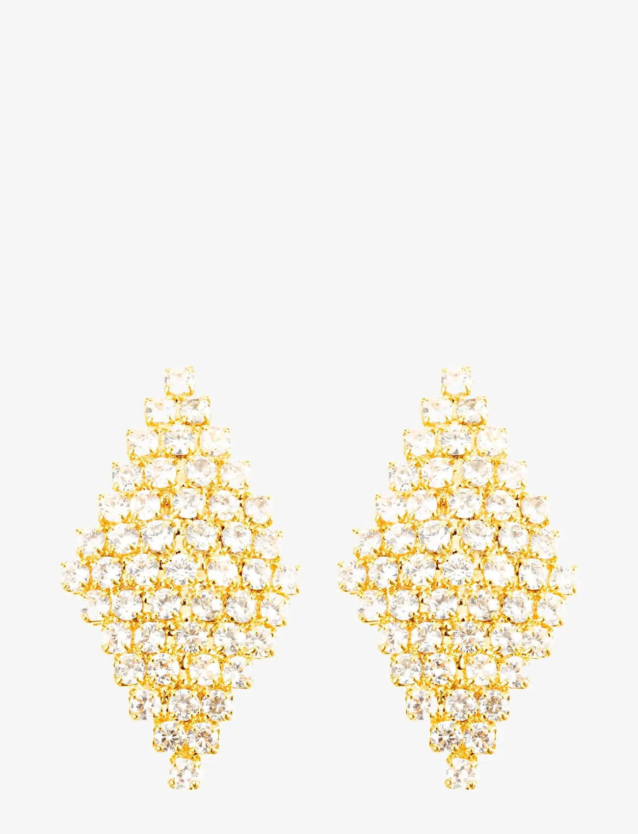 By Jolima - Pointy small crystal earring - gold - 1