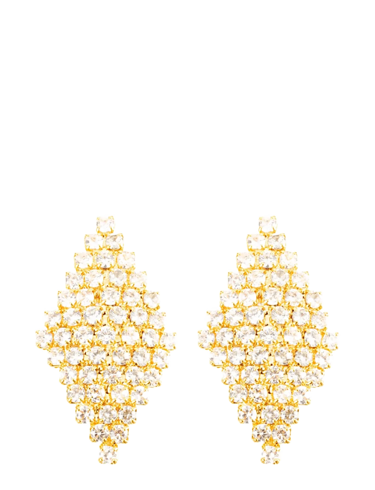 By Jolima - Pointy small crystal earring - gold - 1