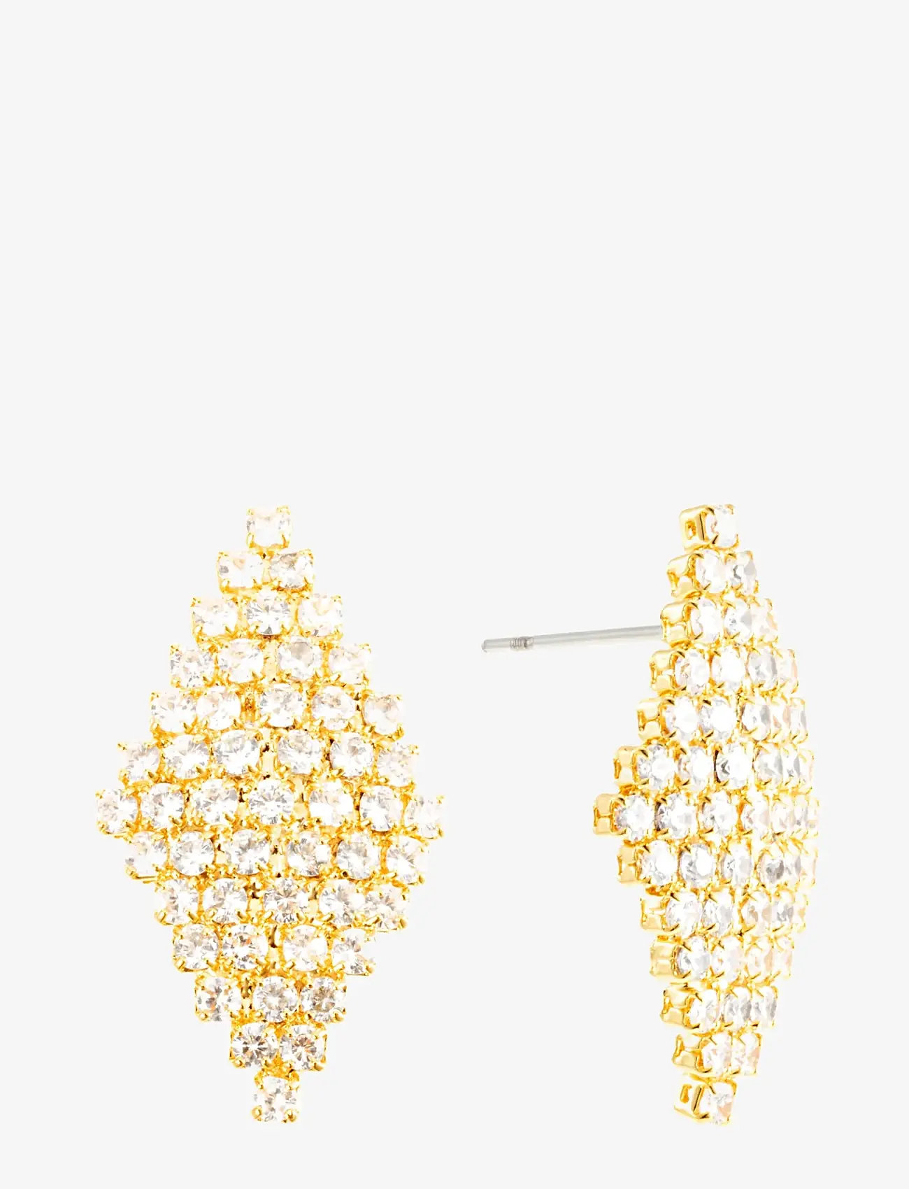 By Jolima - Pointy small crystal earring - gold - 2