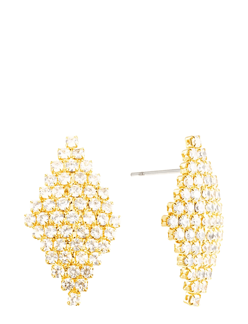 By Jolima - Pointy small crystal earring - gold - 2