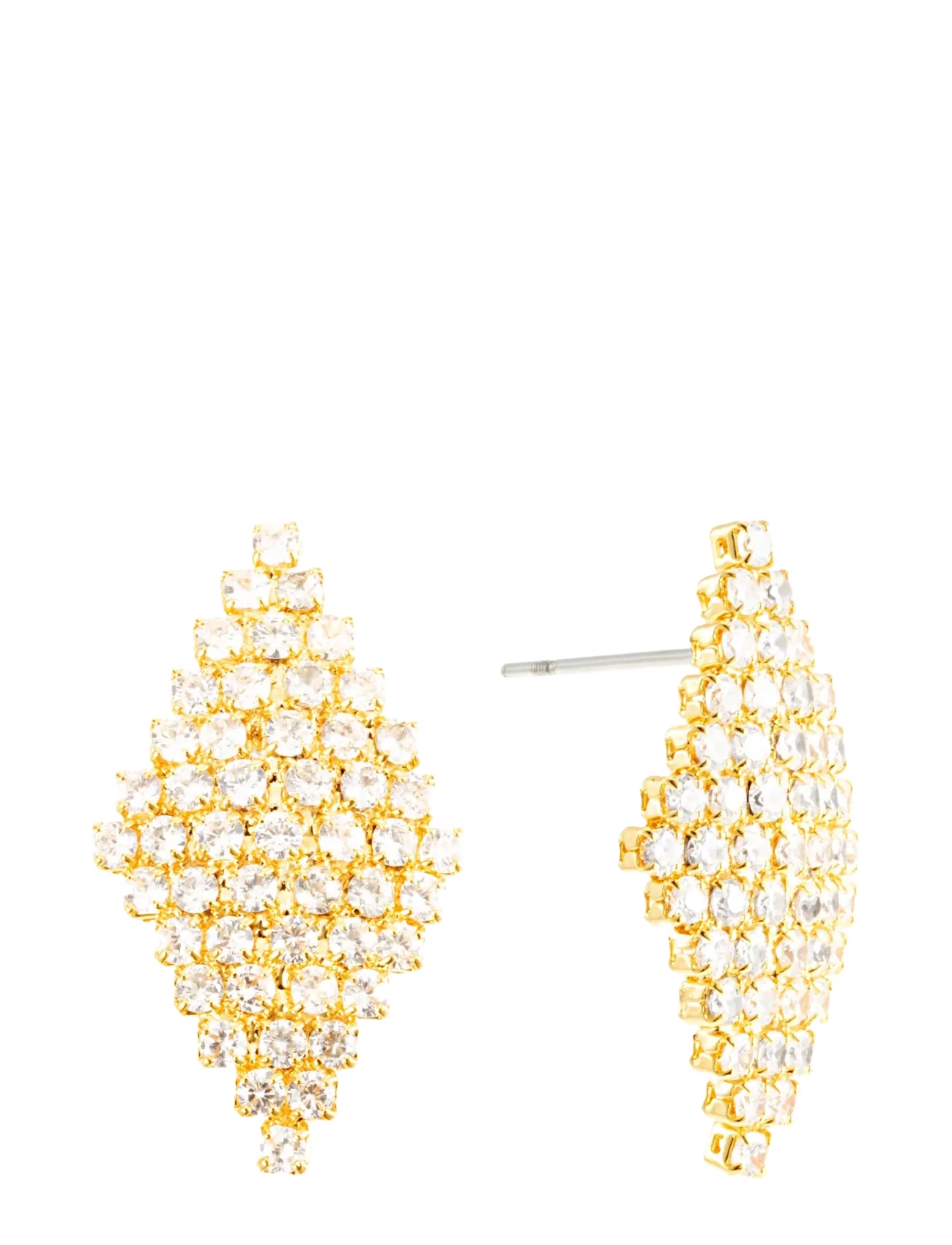By Jolima - Pointy small crystal earring - gold - 2