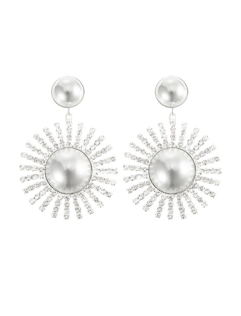 By Jolima - Glow earring crystal steel - rippuvad kõrvarõngad - silver - 2