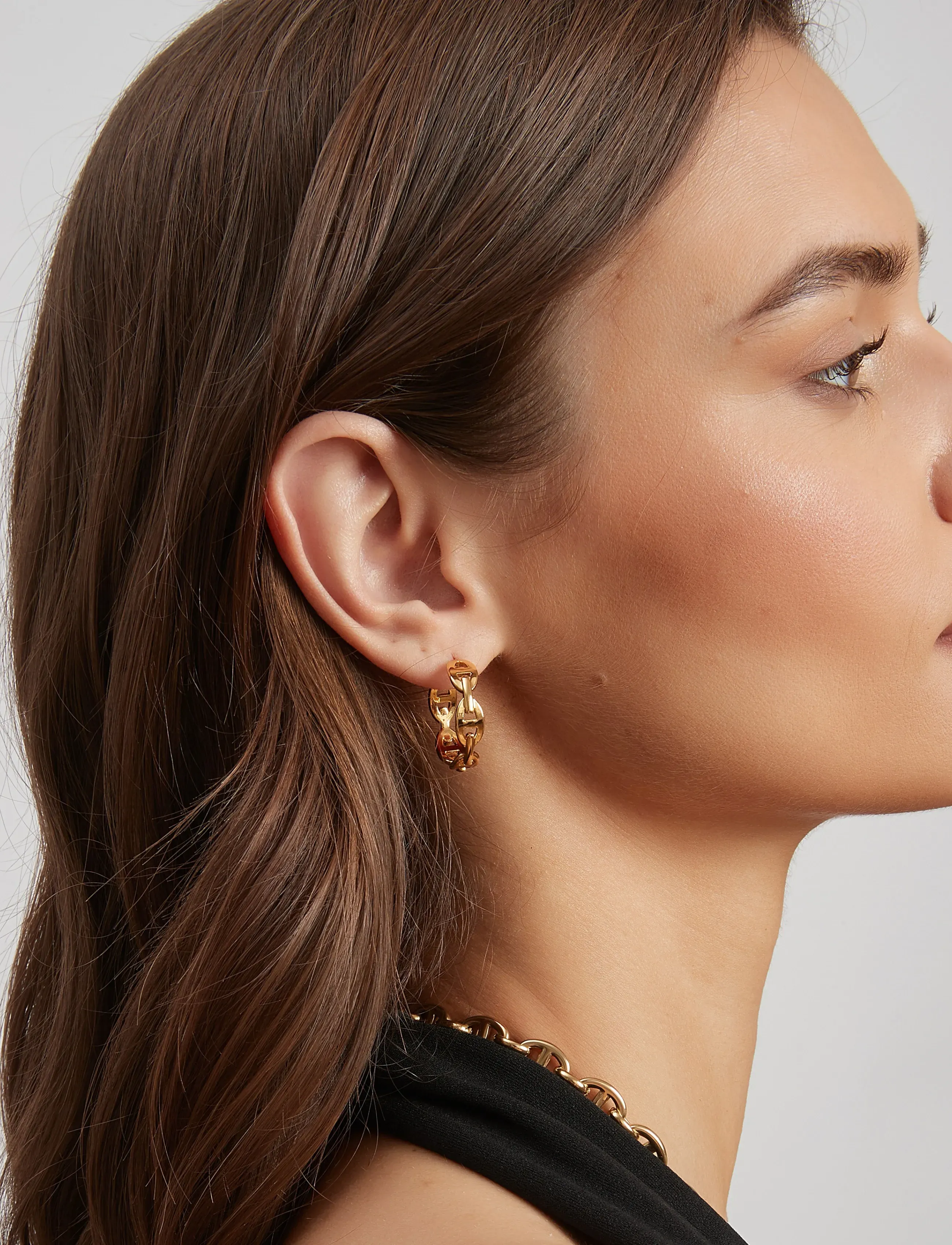 By Jolima - Celine chain hoop - rõngad - gold - 4