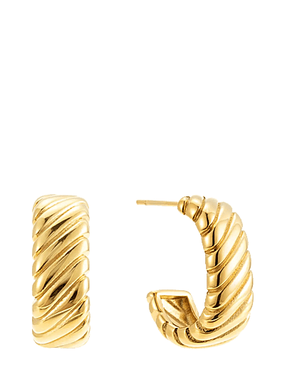 By Jolima Swirl hoop - Skartgripir - GOLD / gold