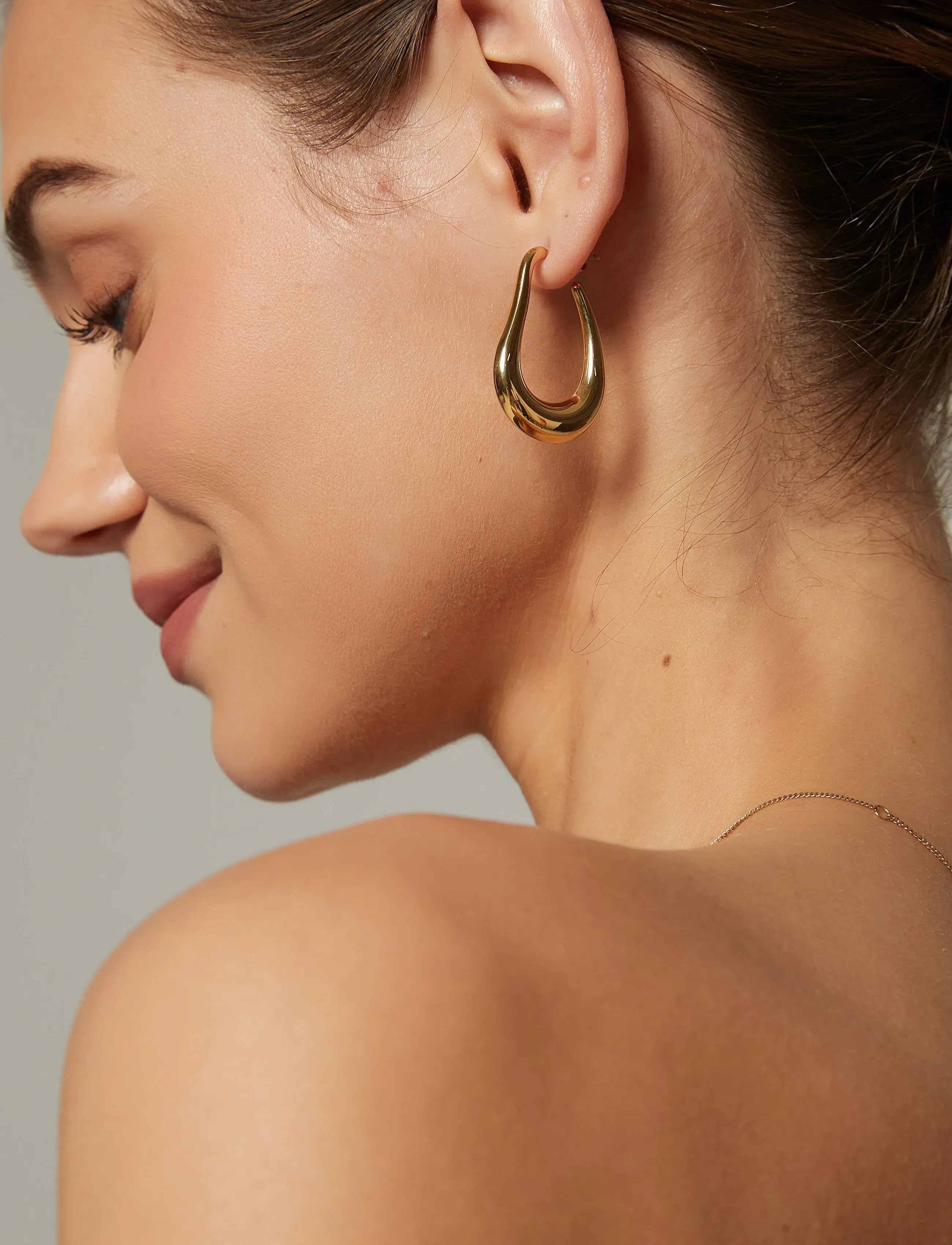 By Jolima - Copenhagen earring - izteiksmīgi auskari - gold - 3