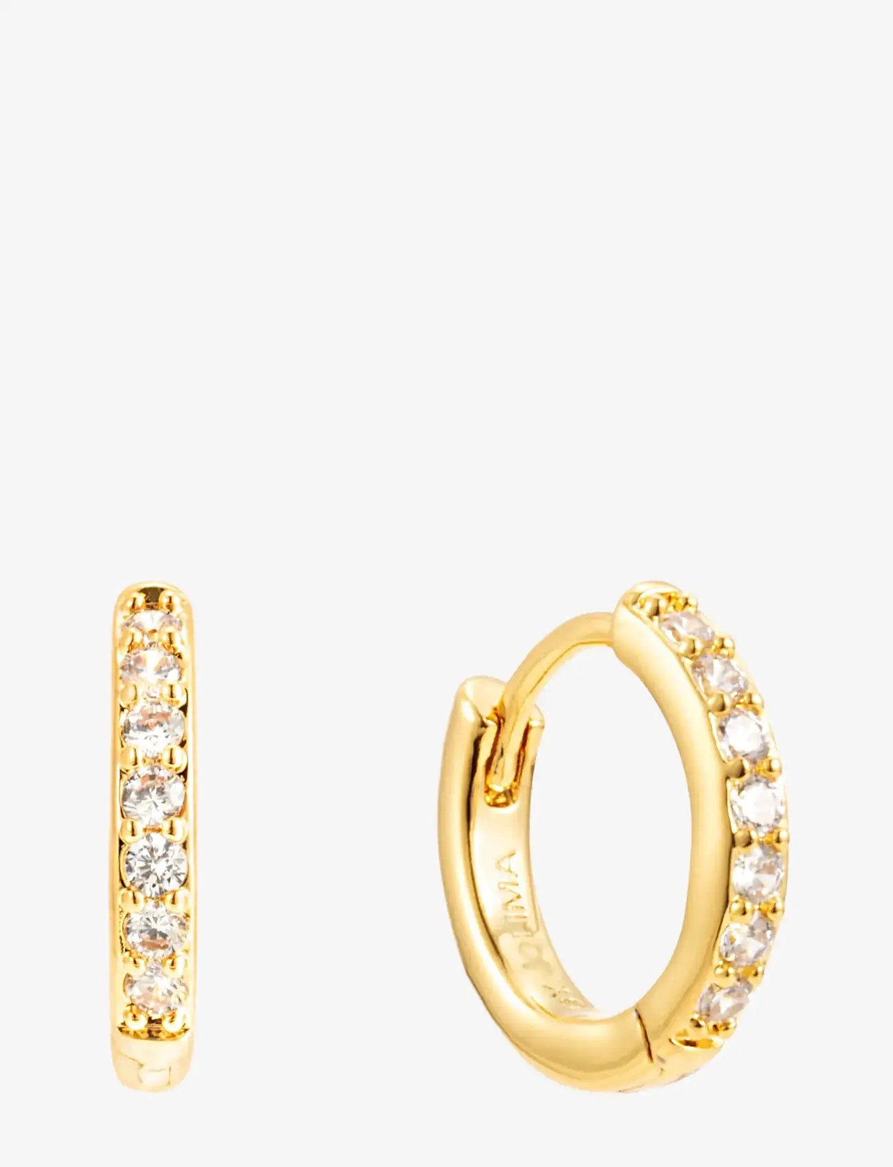 By Jolima - Verona crystal small hoop - hoops - gold - 1