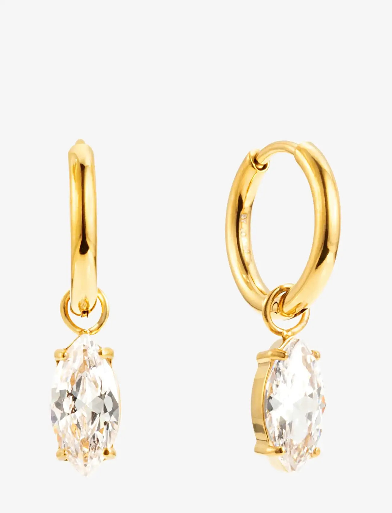 By Jolima - Teardrop huggie - ohrhänger - gold - 1