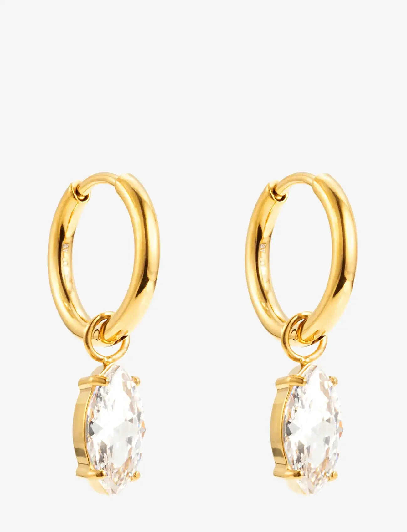 By Jolima - Teardrop huggie - ohrhänger - gold - 2