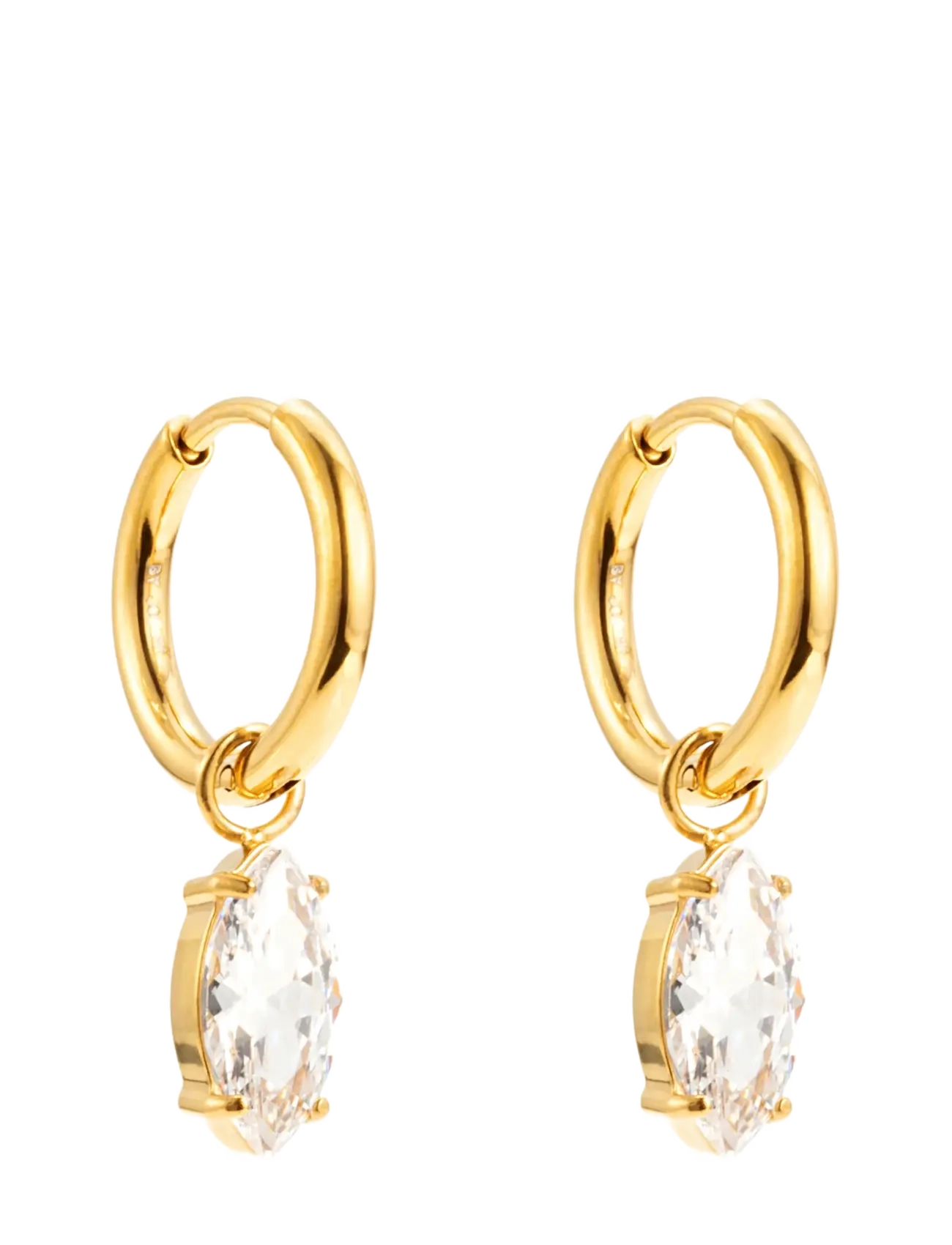 By Jolima - Teardrop huggie - gold - 2