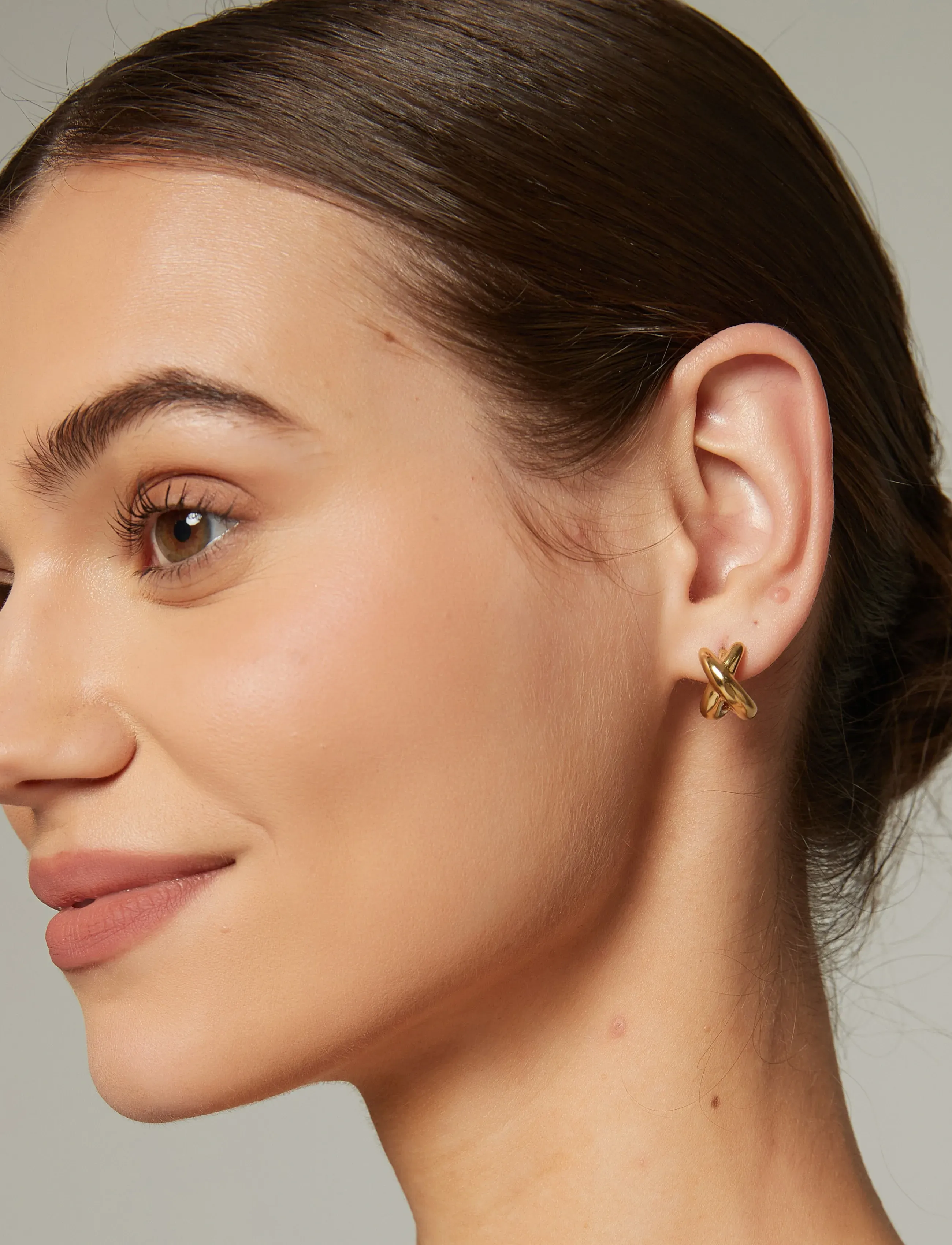 By Jolima - Twinny earring - nagliņauskari - gold - 3