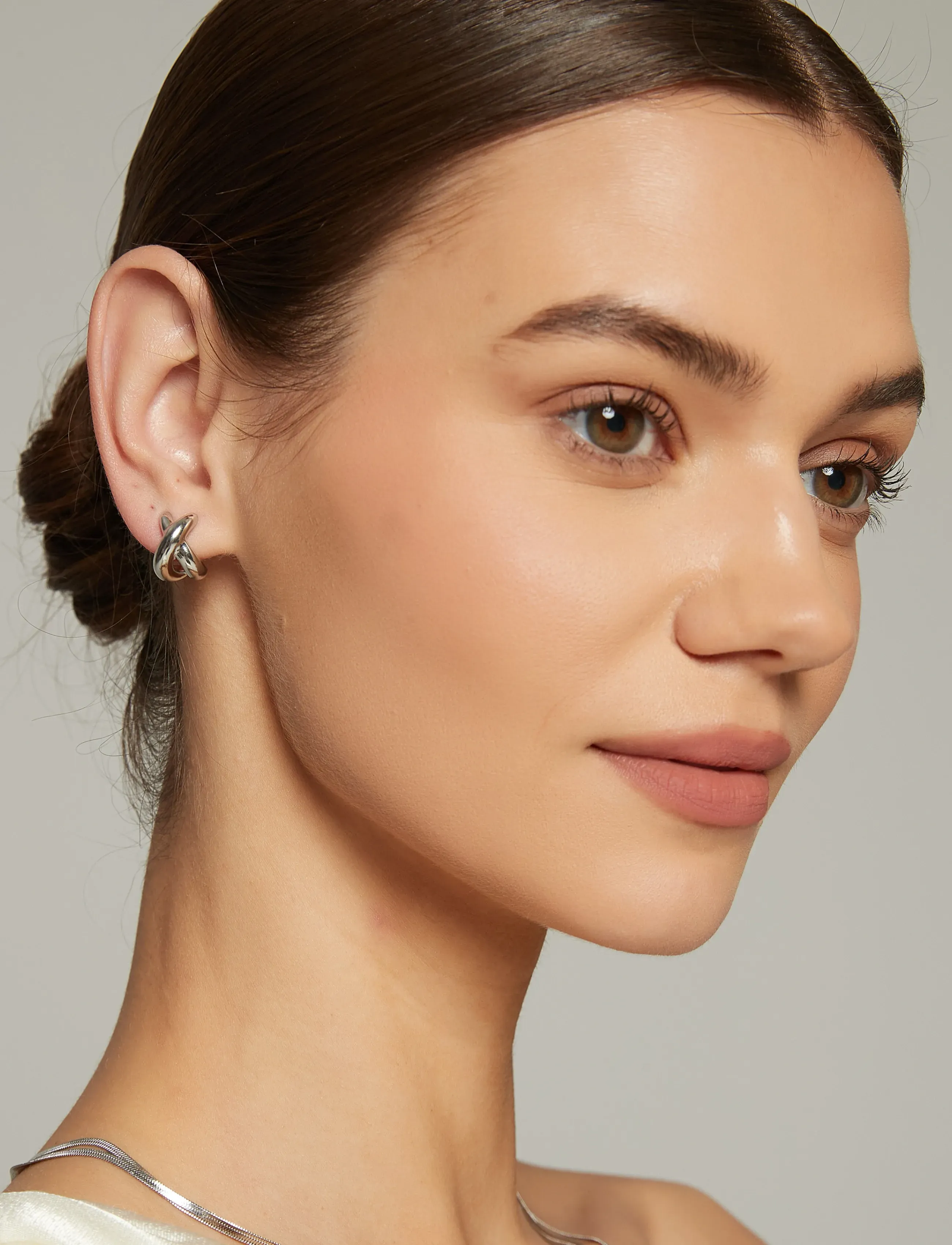 By Jolima - Twinny earring gold - hoops - steel - 2