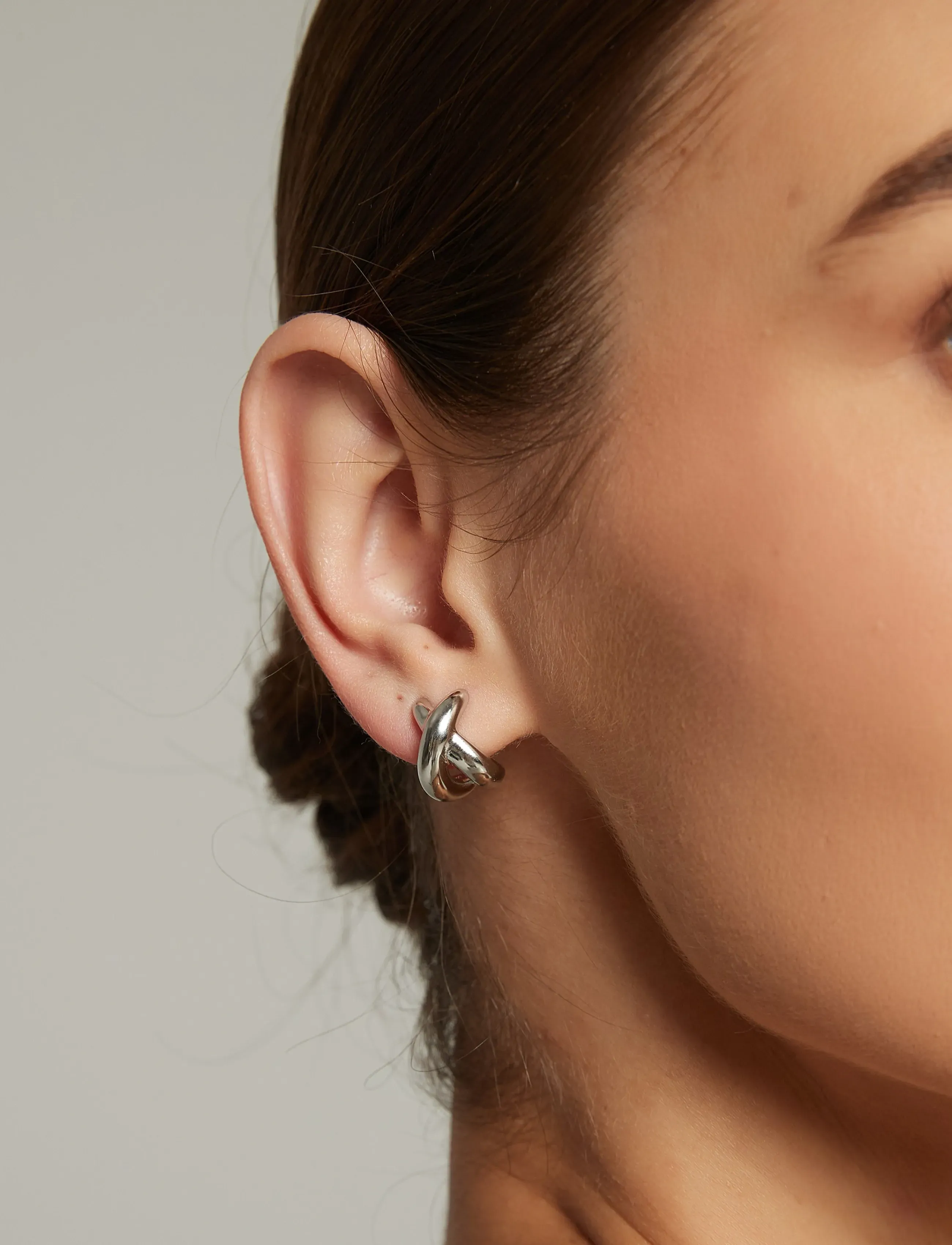 By Jolima - Twinny earring gold - hoops - steel - 3