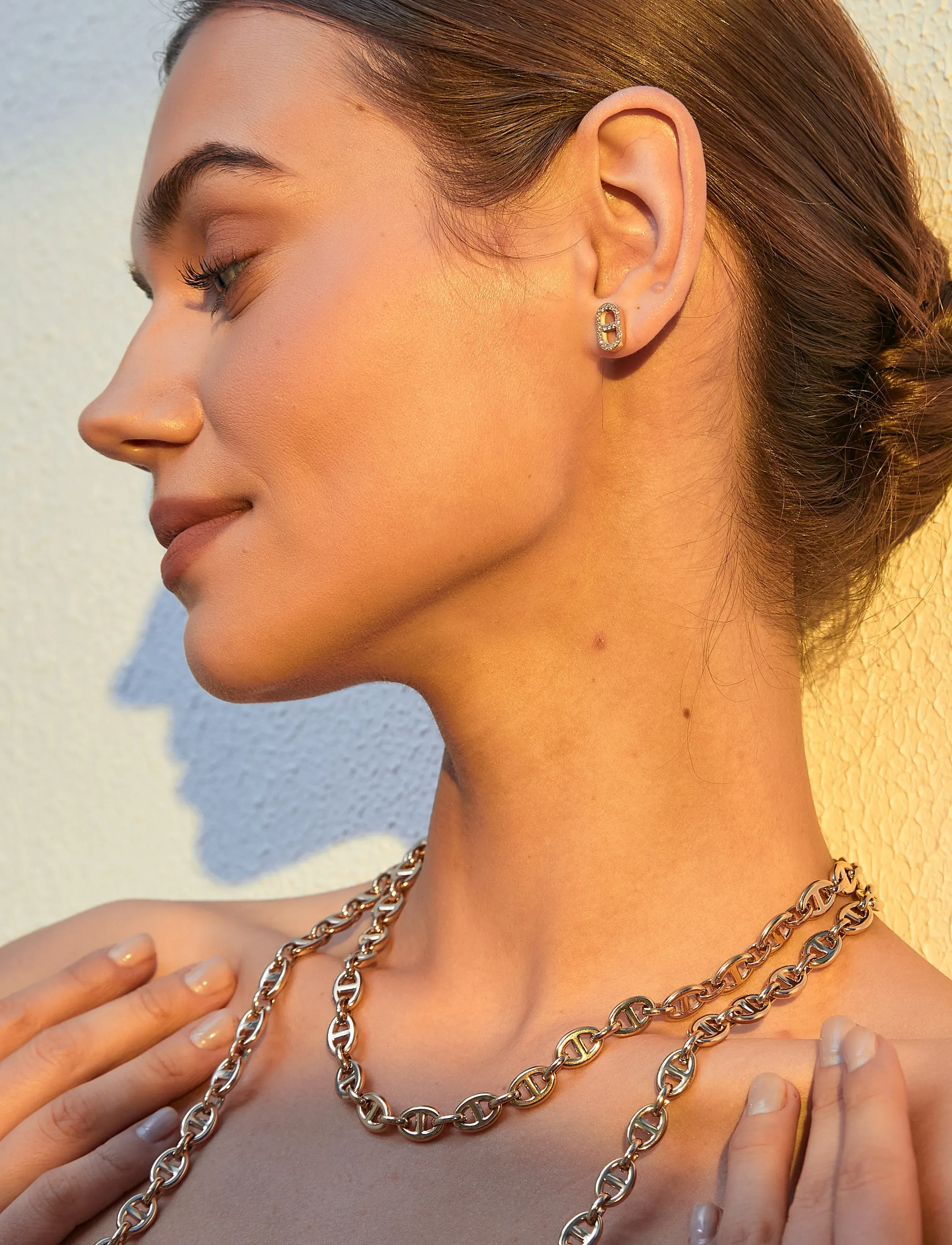 By Jolima Celine Stud, One Size 1 cm, Earrings, Gold - Studs, Frauen