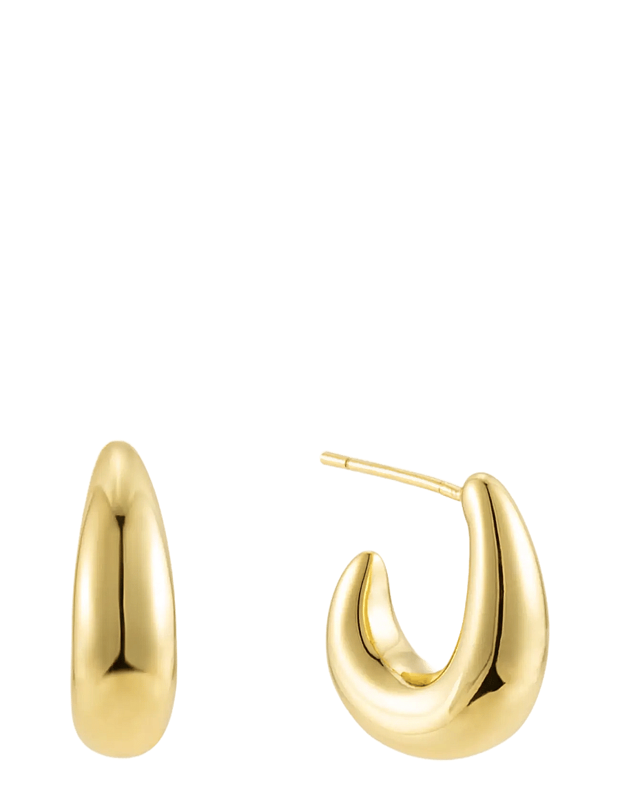 By Jolima - Toscana earring - creoler & hoops - gold - 1