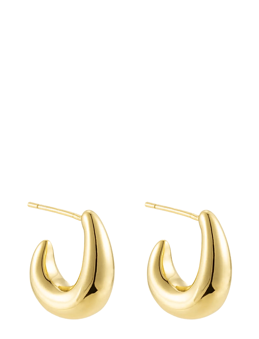 By Jolima - Toscana earring - creoler & hoops - gold - 2