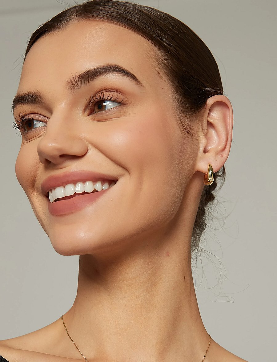 By Jolima - Toscana earring - creoler & hoops - gold - 3