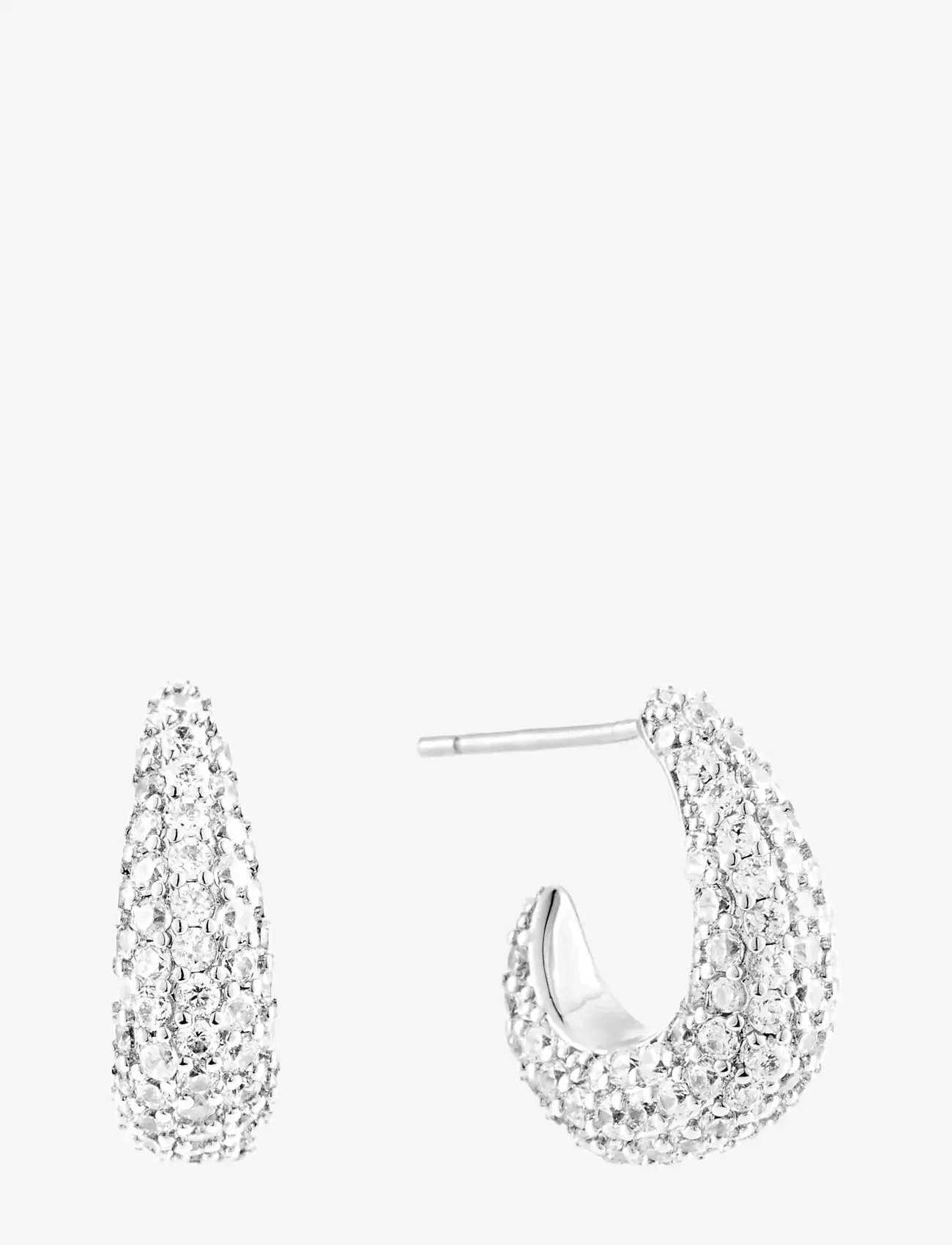 By Jolima - Toscana crystal earring - kreolen - steel - 1