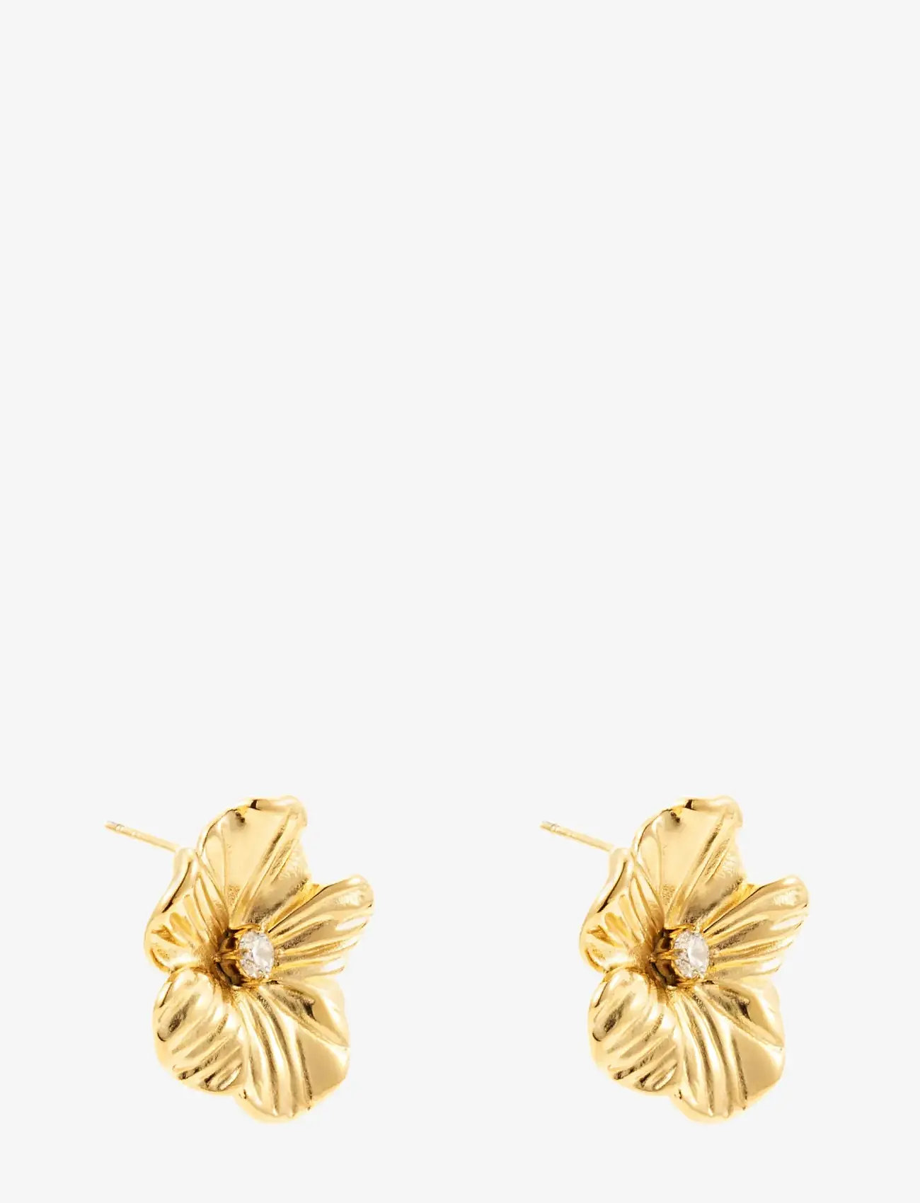 By Jolima - Daisy crystal earring - Ørestikker - gold - 1