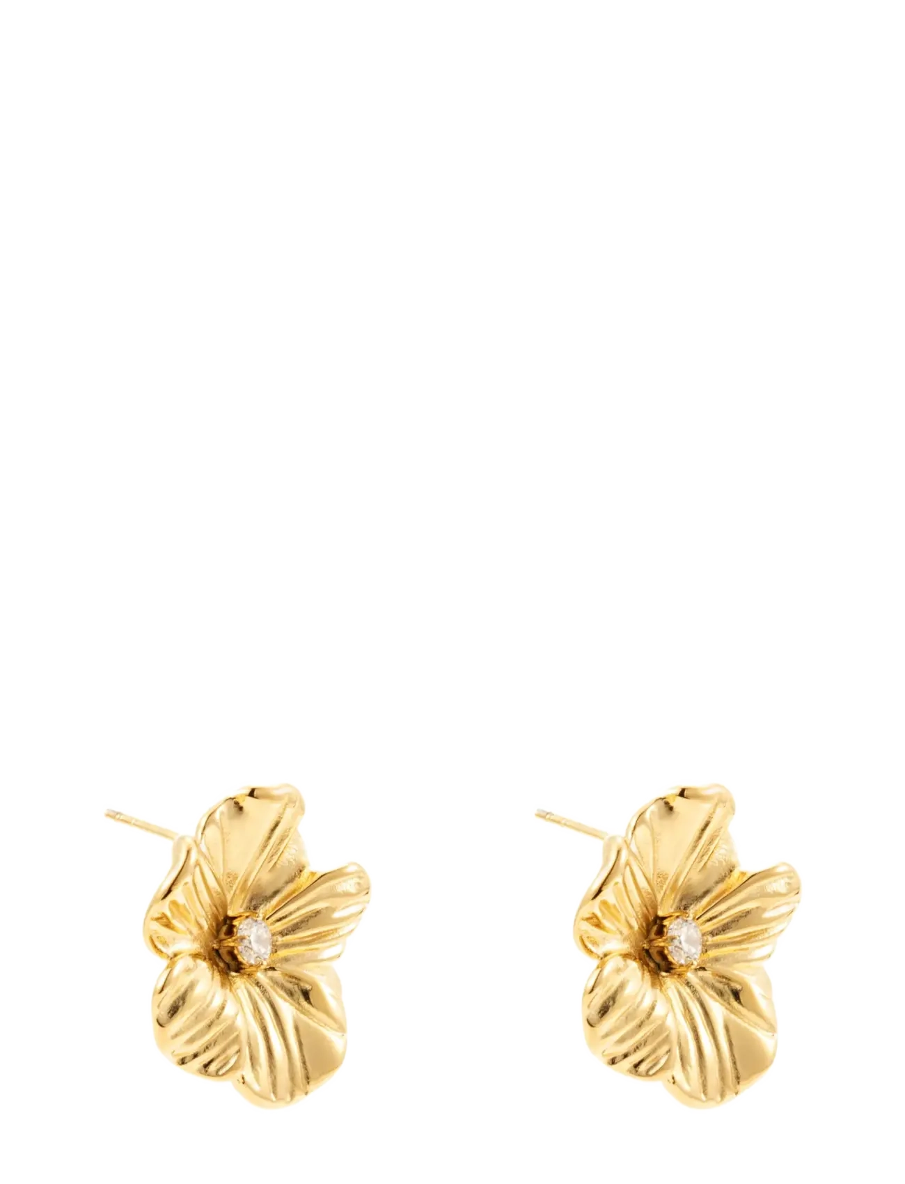 By Jolima Daisy crystal earring - Swedish brands - GOLD / gold