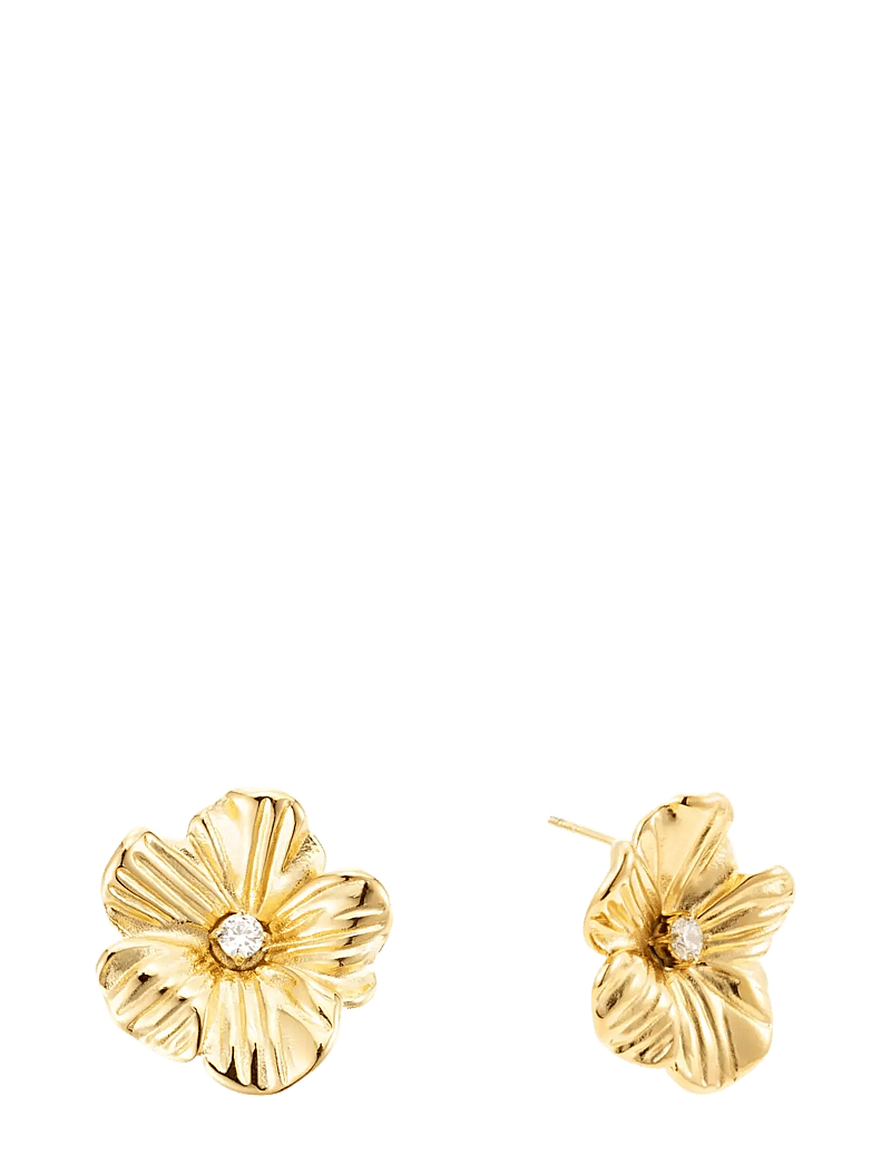 By Jolima - Daisy crystal earring - Ørestikker - gold - 2