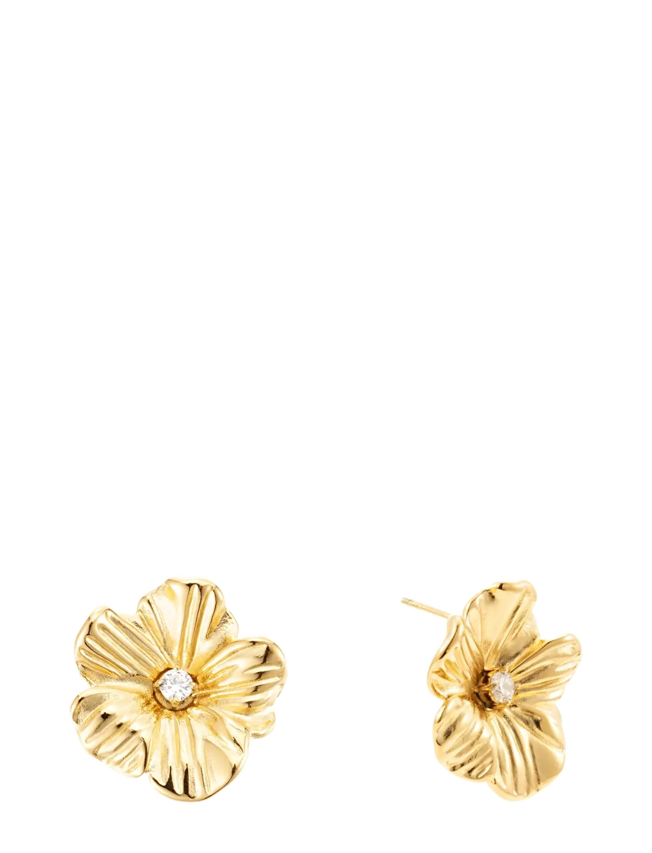 By Jolima - Daisy crystal earring - studs örhängen - gold - 2