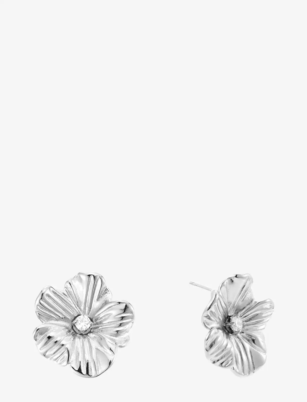By Jolima - Daisy crystal earring - Ørestikker - silver - 2