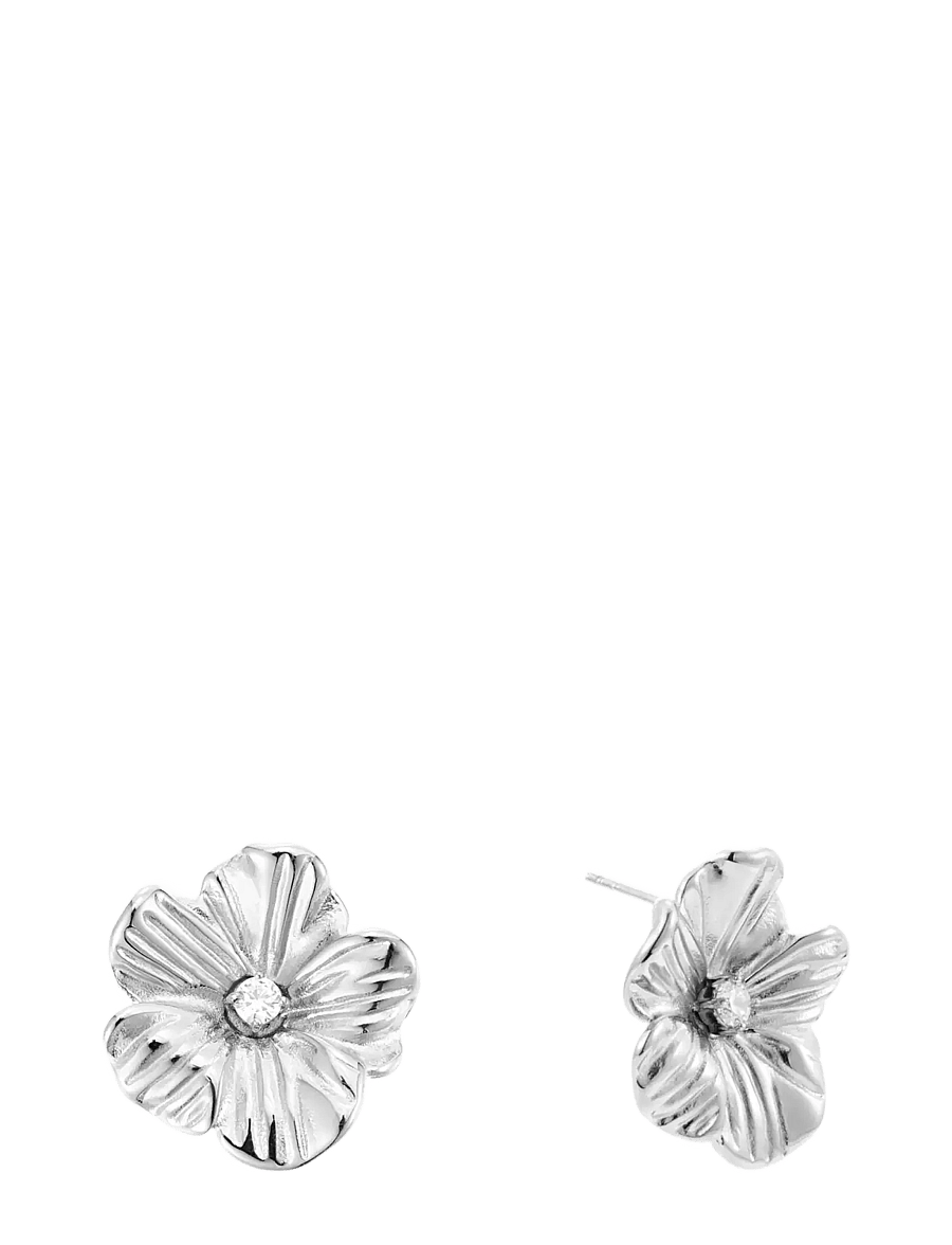 By Jolima - Daisy crystal earring - Ørestikker - silver - 2