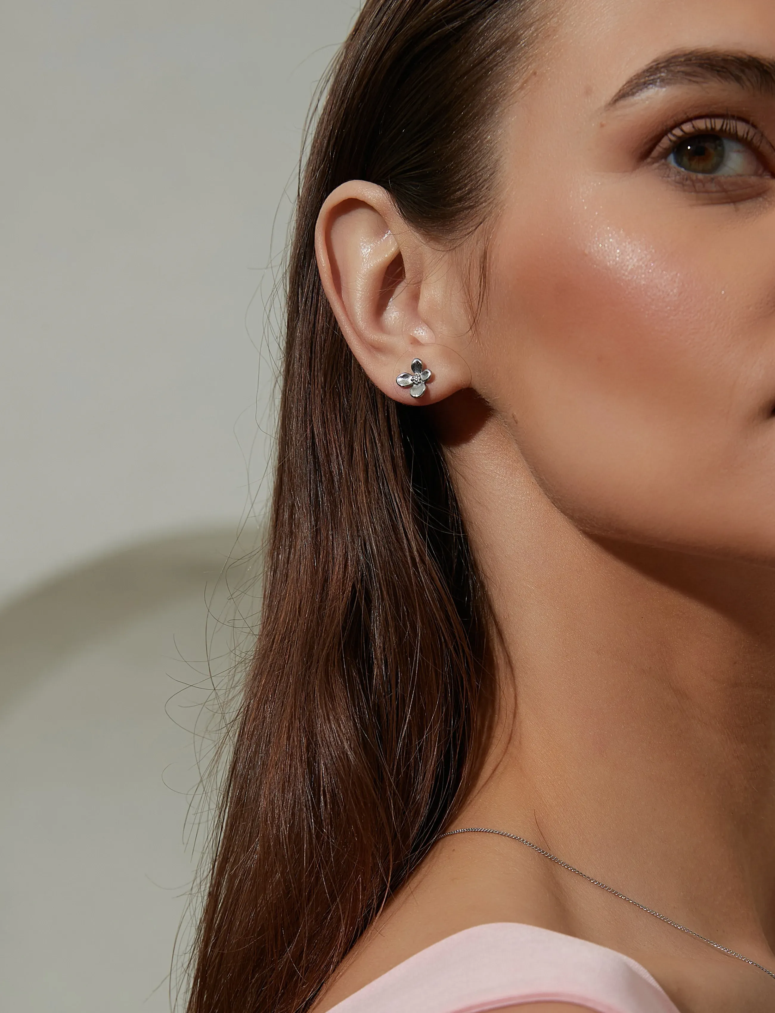 By Jolima Rosie Stud, One Size 1 cm, Earrings, Silber - Studs, Frauen