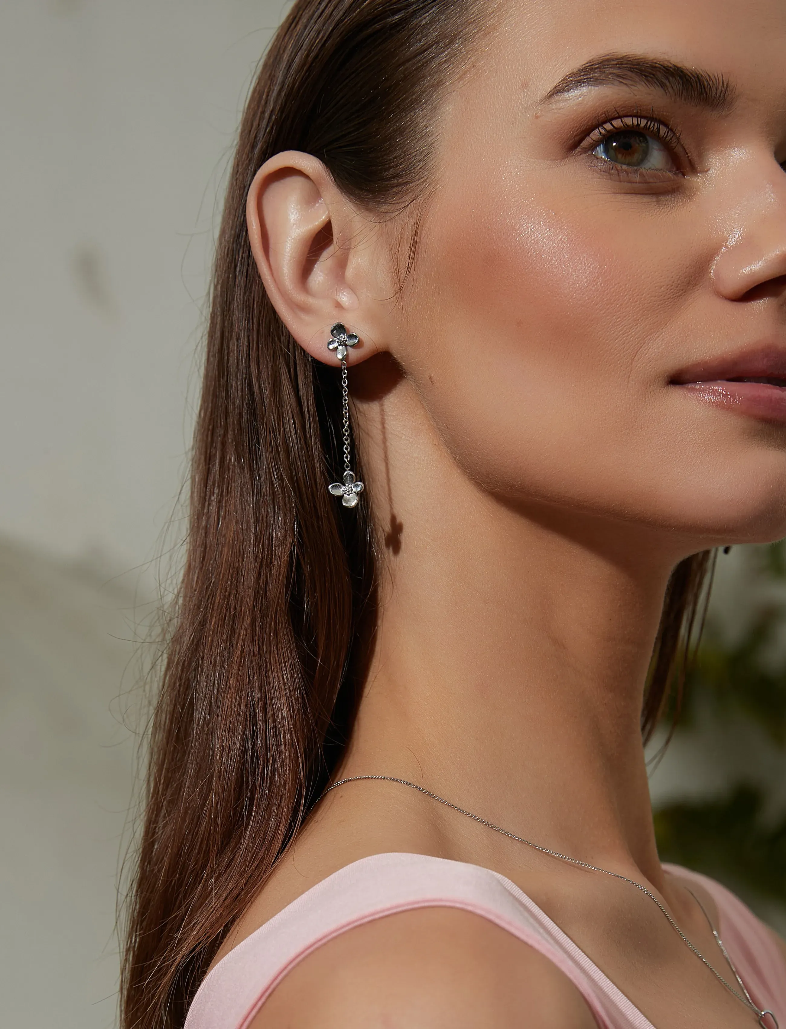 By Jolima Rosie Pendant Earring, One Size 5 cm, Earrings, Silber - Pendants Frauen