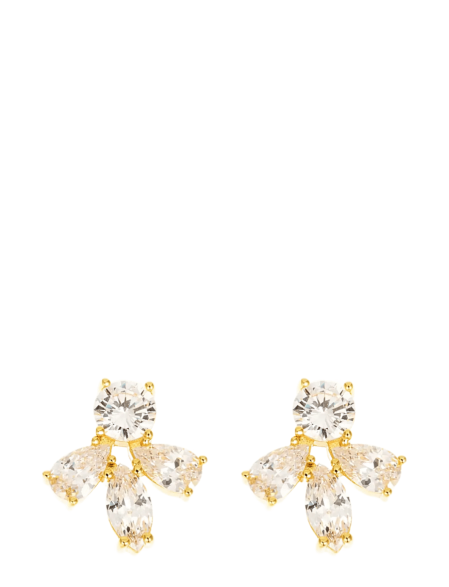 By Jolima - Crown mini earring - stud oorbellen - gold - 1