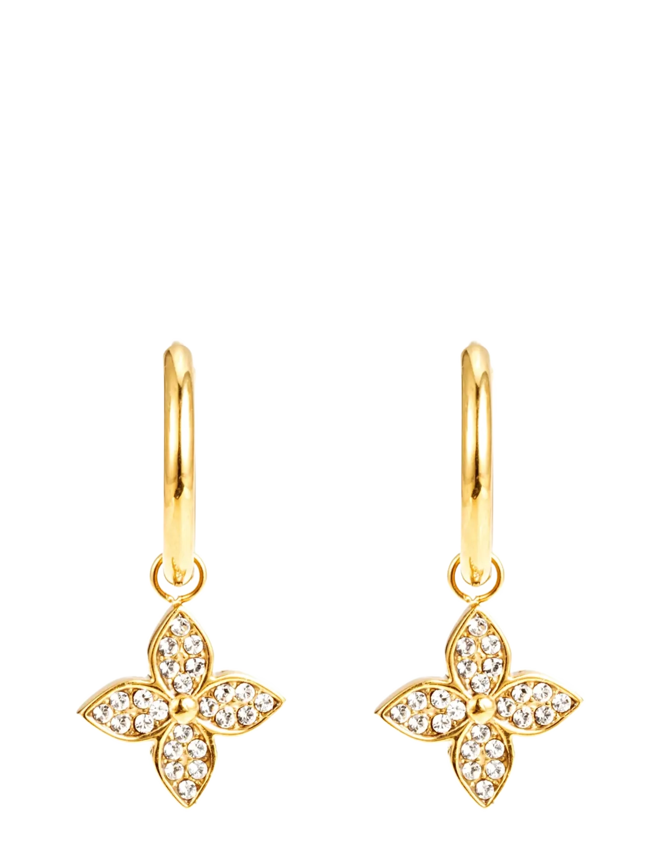 By Jolima Valencia crystal huggie - Swedish brands - GOLD / gold