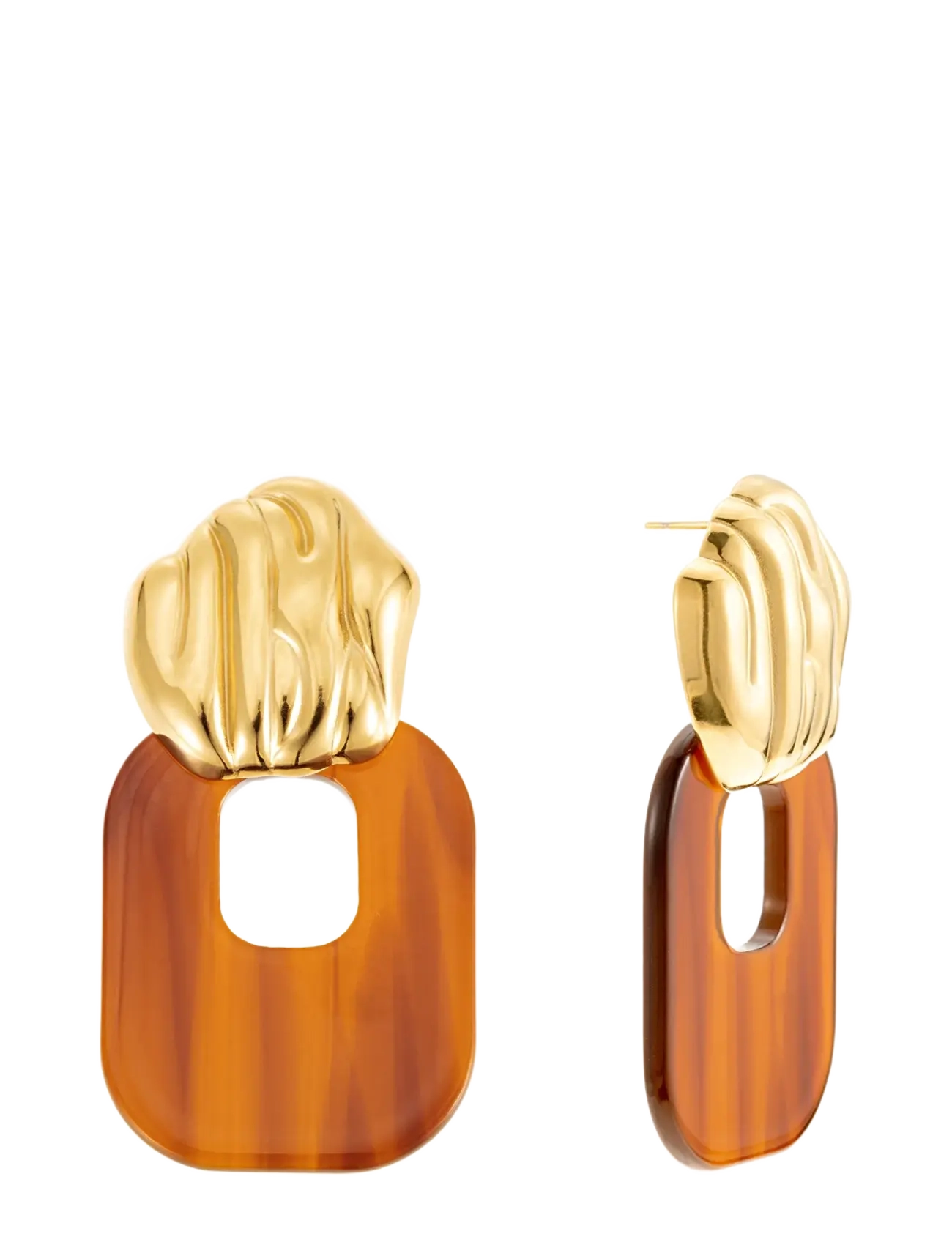BY JOLIMA Valencia Crystal Huggie Gold - One Size 5 Cm - Damen
