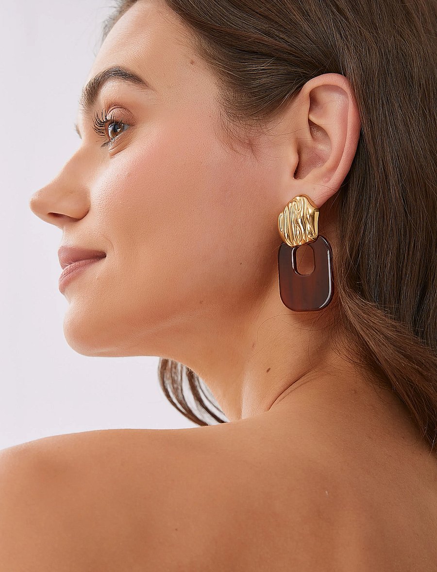 By Jolima - Valencia crystal huggie - hoops - gold - 3