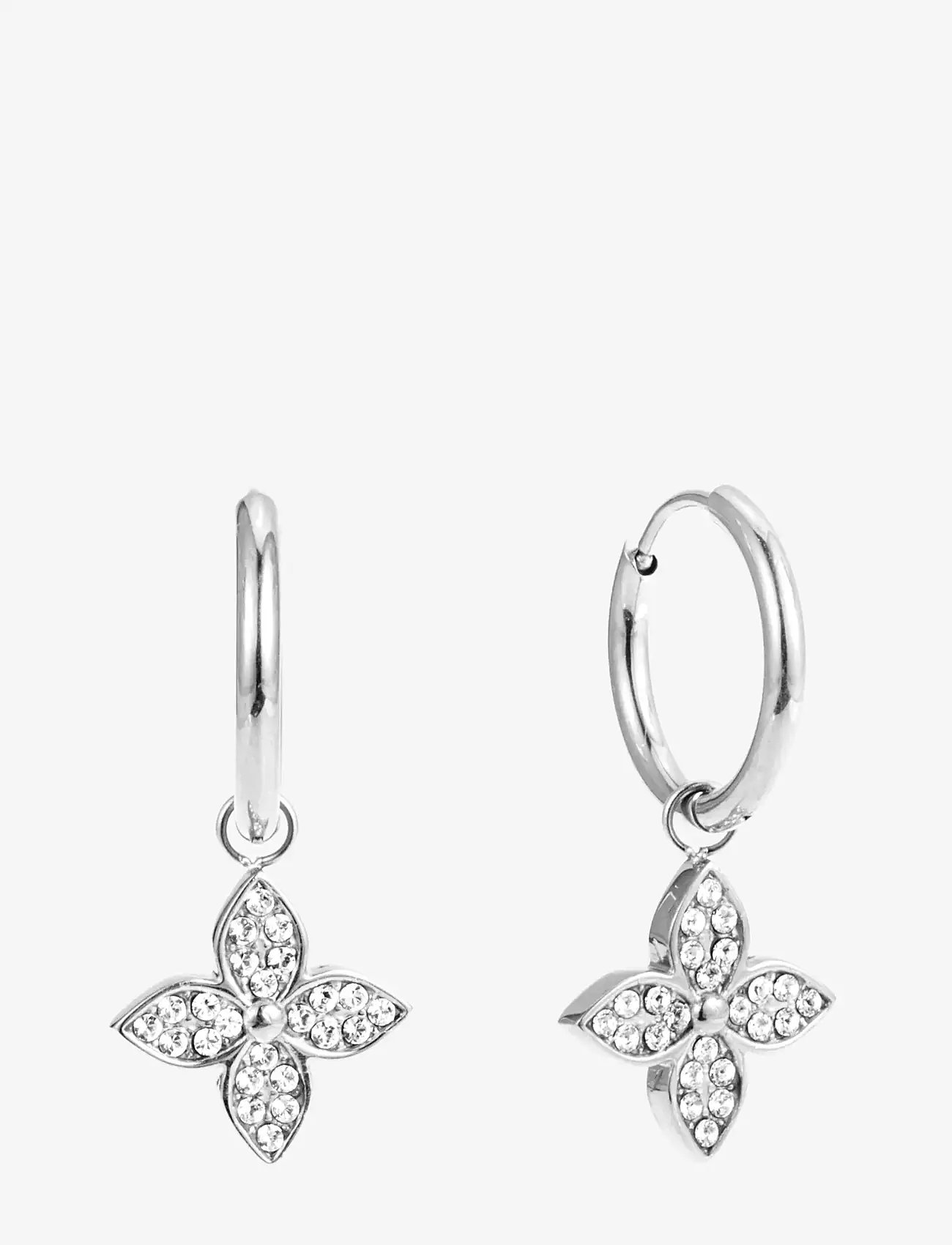 By Jolima - Valencia crystal huggie - hoops - silver - 1
