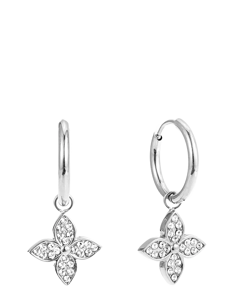 By Jolima - Valencia crystal huggie - hoops - silver - 1