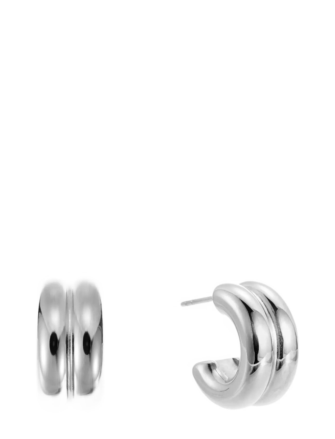 By Jolima Small double  hoop - Örhängen - SILVER / silver