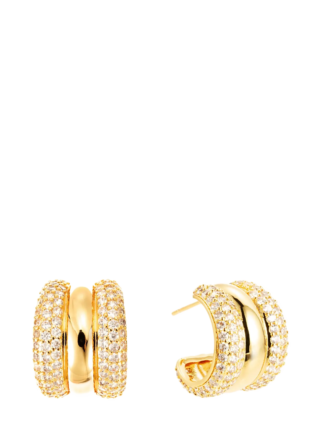 By Jolima Sassy crystal creol - Örhängen - GOLD / gold