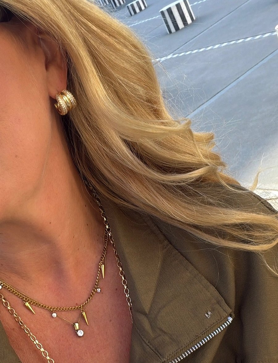 By Jolima - Sassy crystal creol - hoops - gold - 0