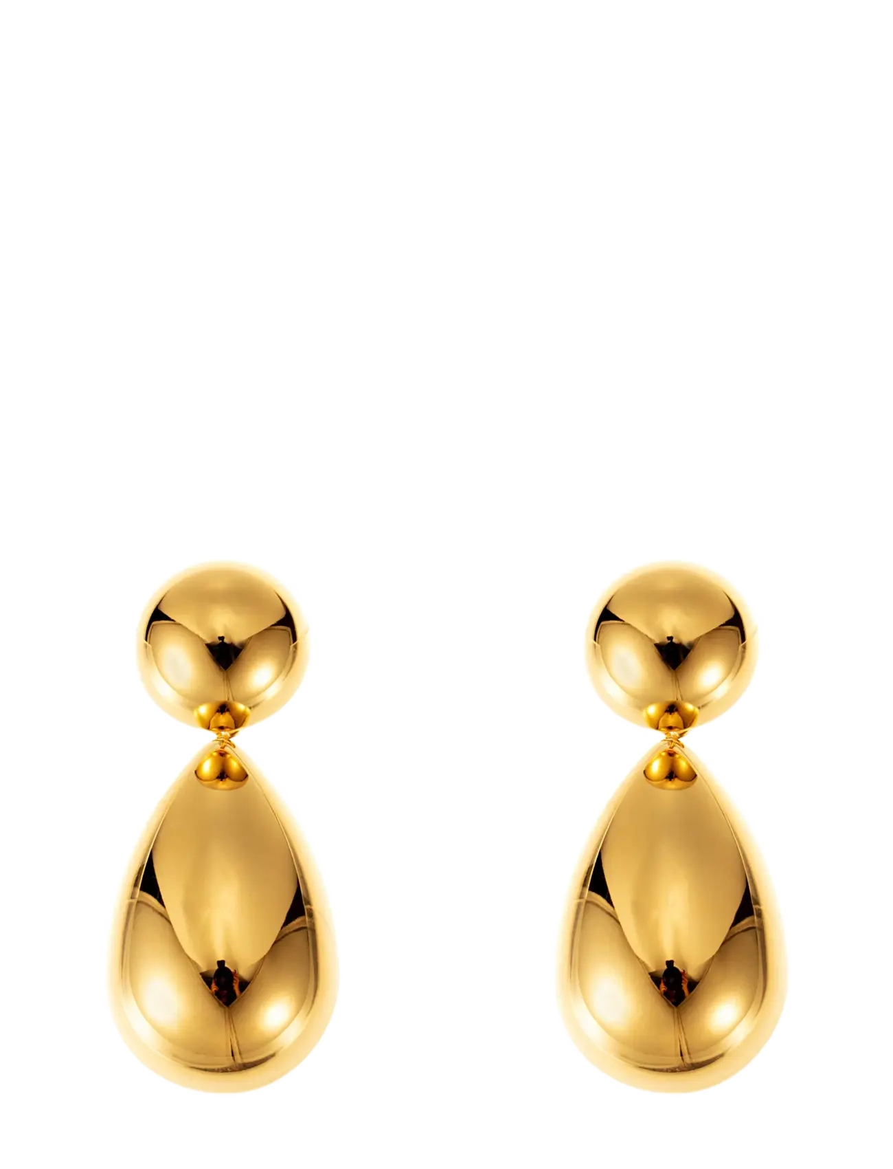 By Jolima - Pebble mini earring - hängande örhängen - gold - 1