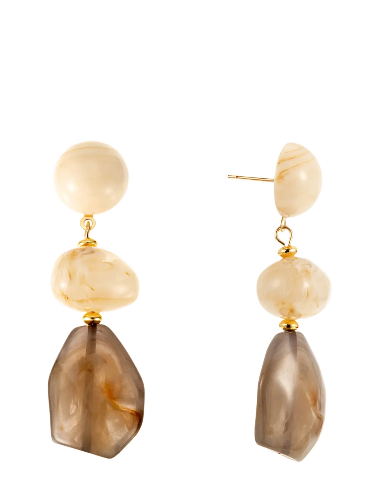 By Jolima Resin drop earring - Örhängen - MULTI COLOURED / grey