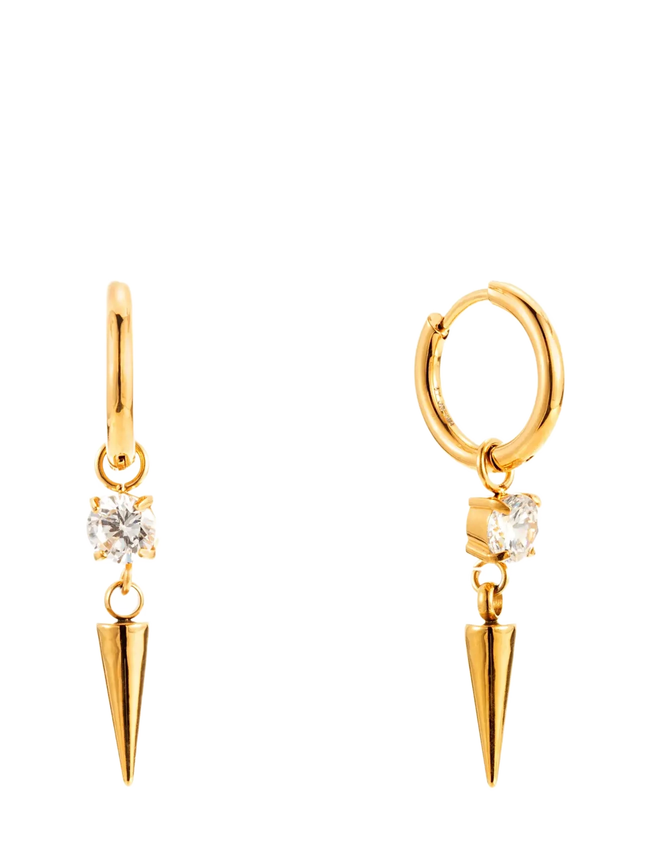 By Jolima Peak and crystal huggie - Örhängen - GOLD / gold