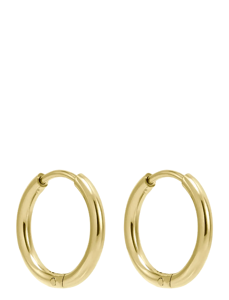 By Jolima - Sienna plain 12 mm - hoops kõrvarõngad - gold - 1