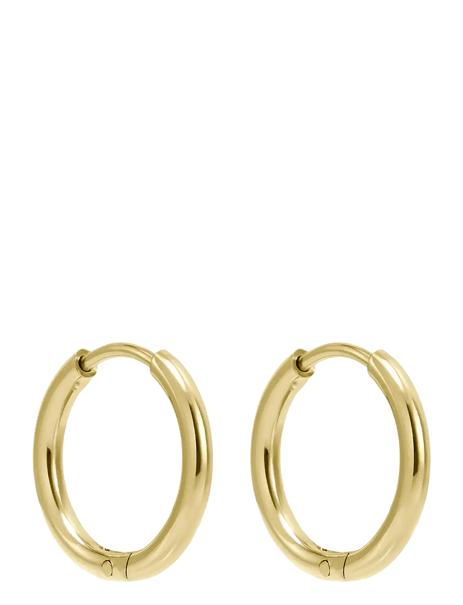 By Jolima - Sienna plain 12 mm - riņķīši - gold - 1