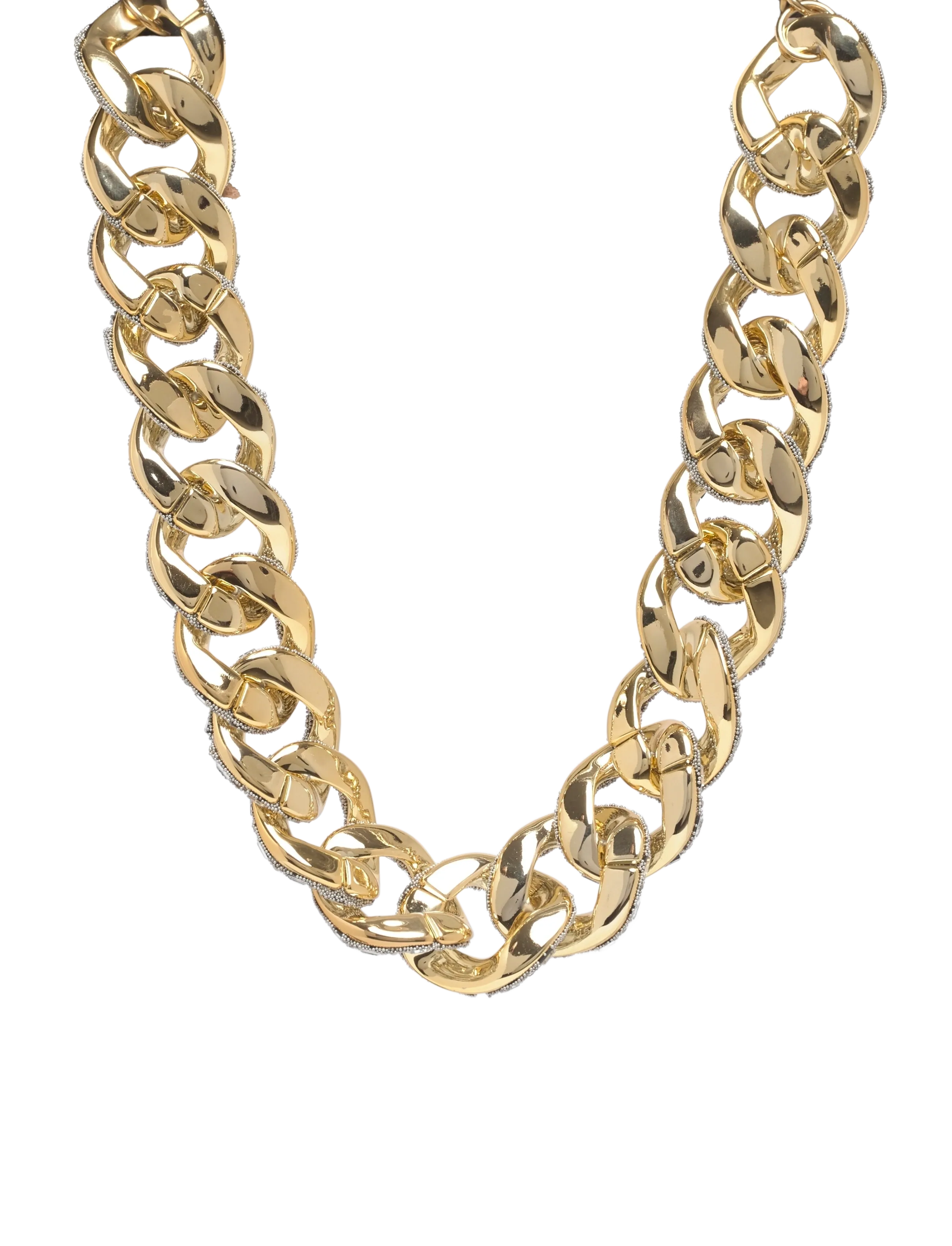 By Jolima - Sparkle crystal necklace silver - gold - 1