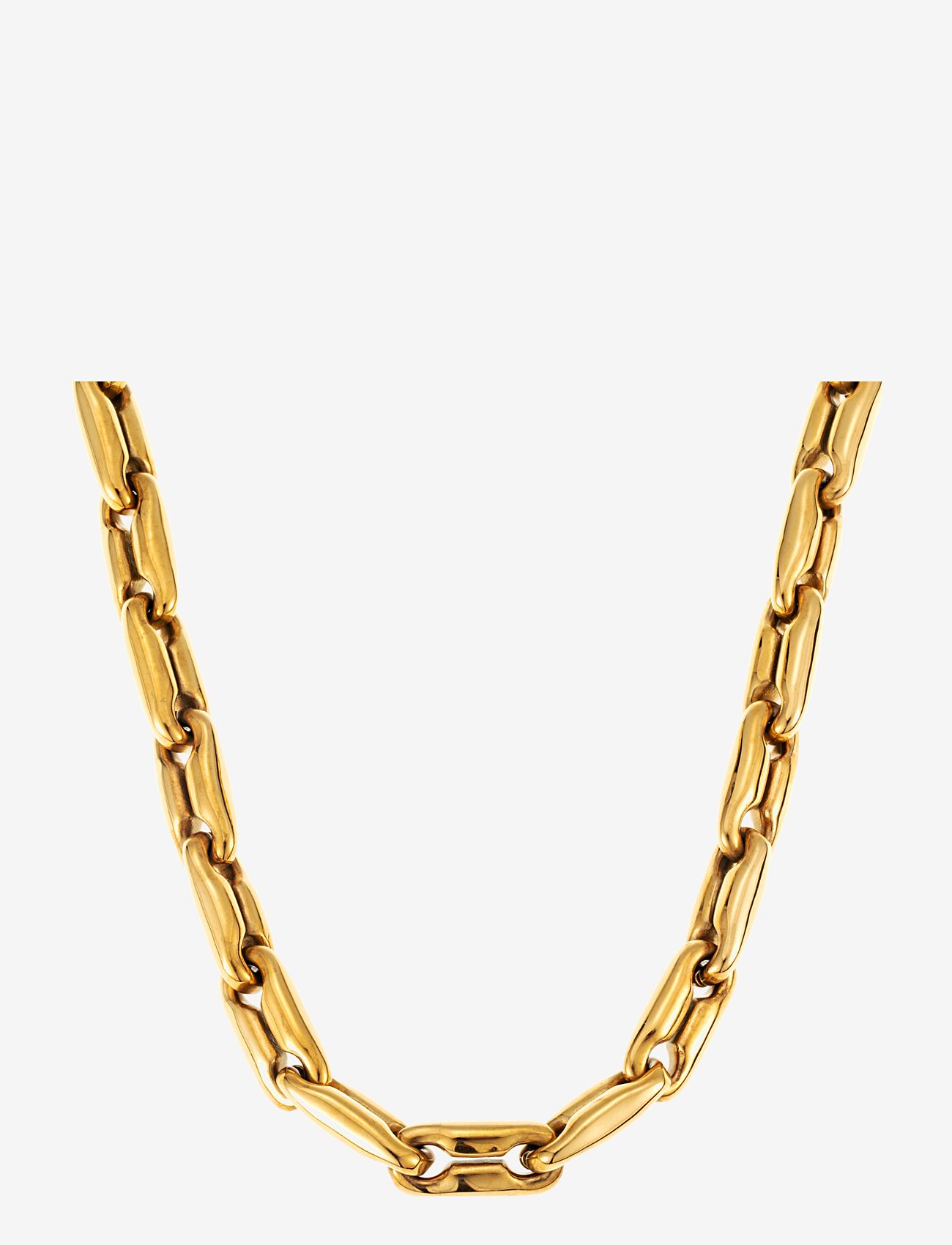 By Jolima - Copenhagen link necklace steel - kedjehalsband - gold - 0