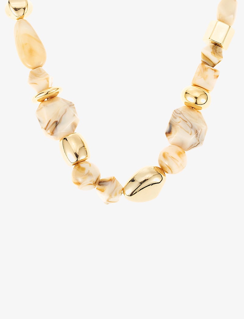 By Jolima - Lolla chunky necklace beige - statement necklaces - beige - 1