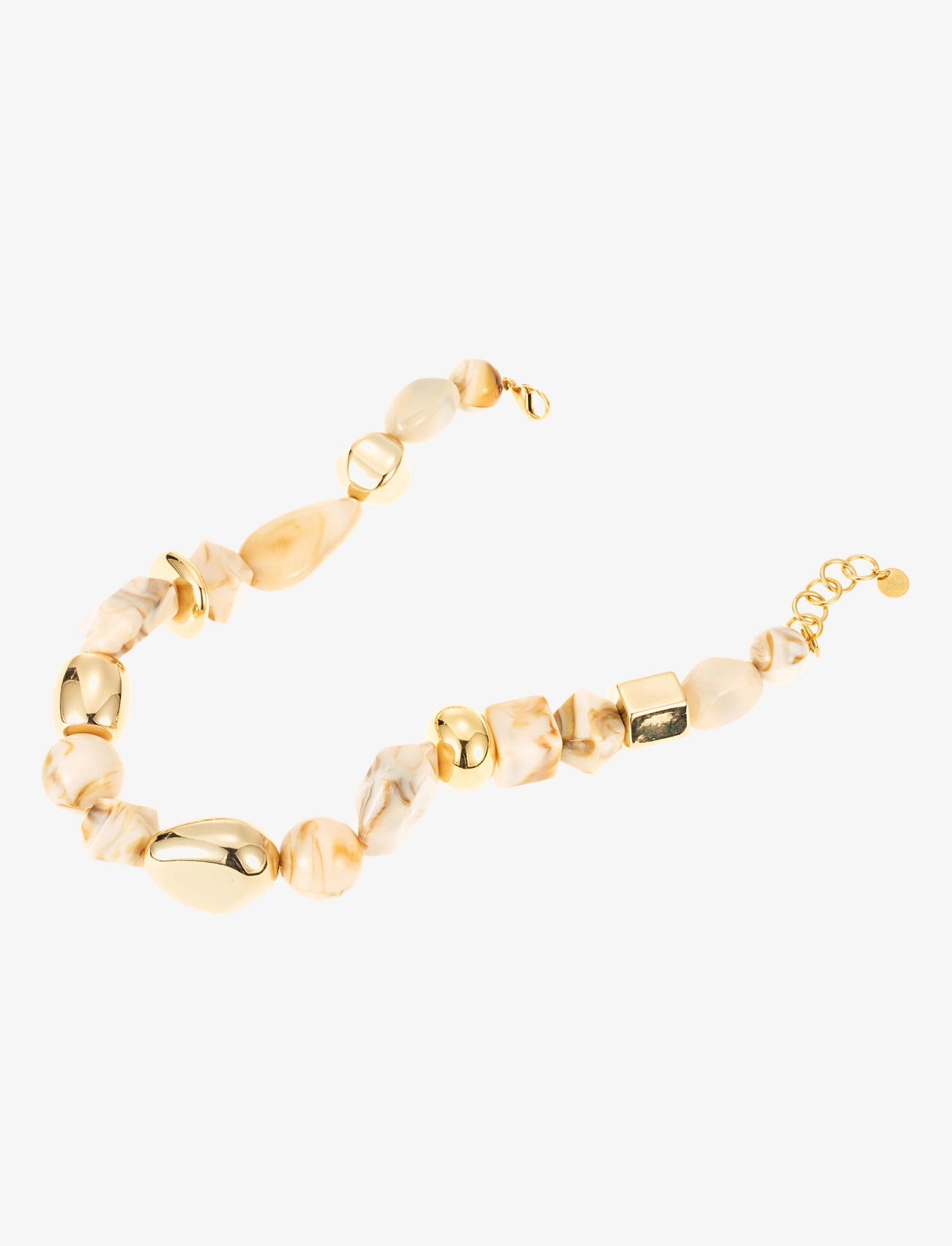 By Jolima - Lolla chunky necklace beige - Áberandi hálsmen - beige - 2