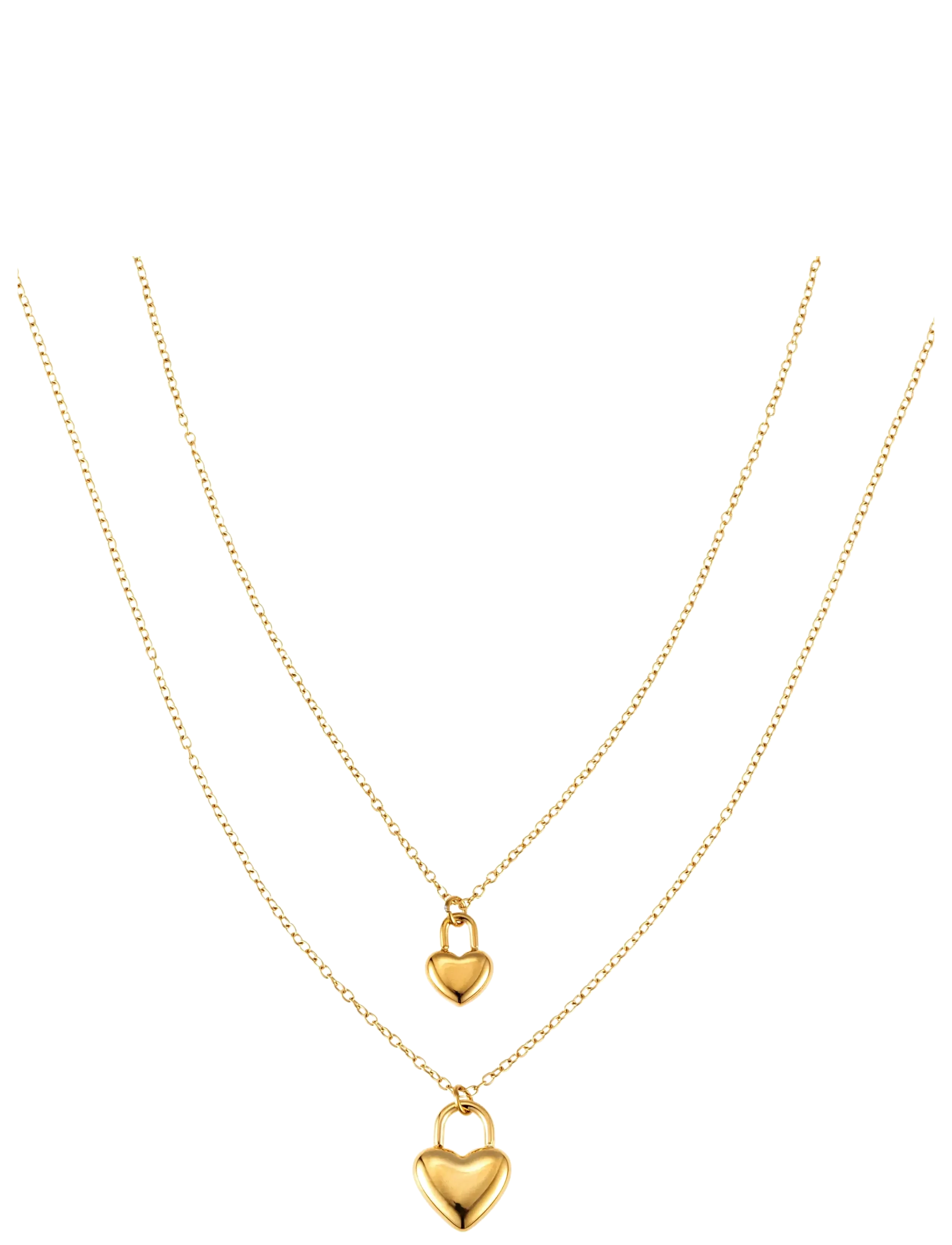 BY JOLIMA Heart Locker Kette Gold - One Size 45 Cm - Damen
