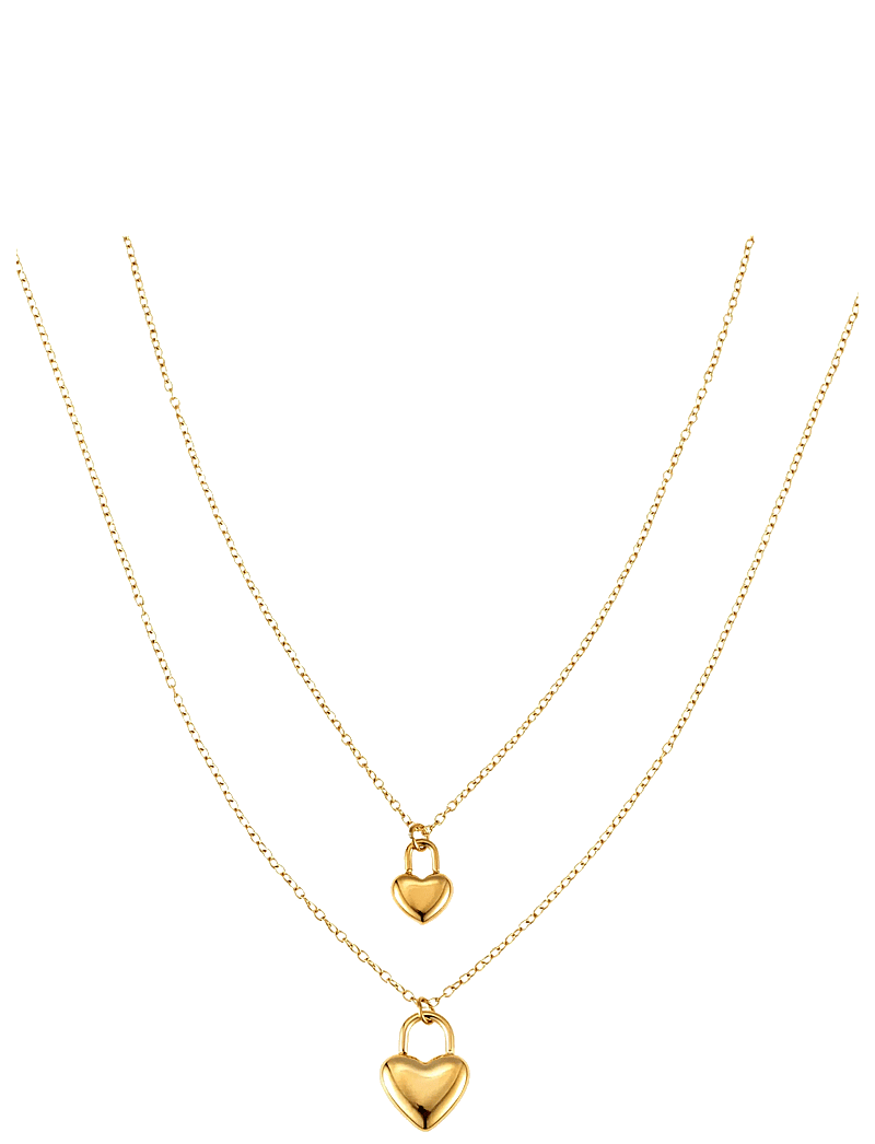 By Jolima - heart locker necklace - ketten mit anhänger - gold - 1