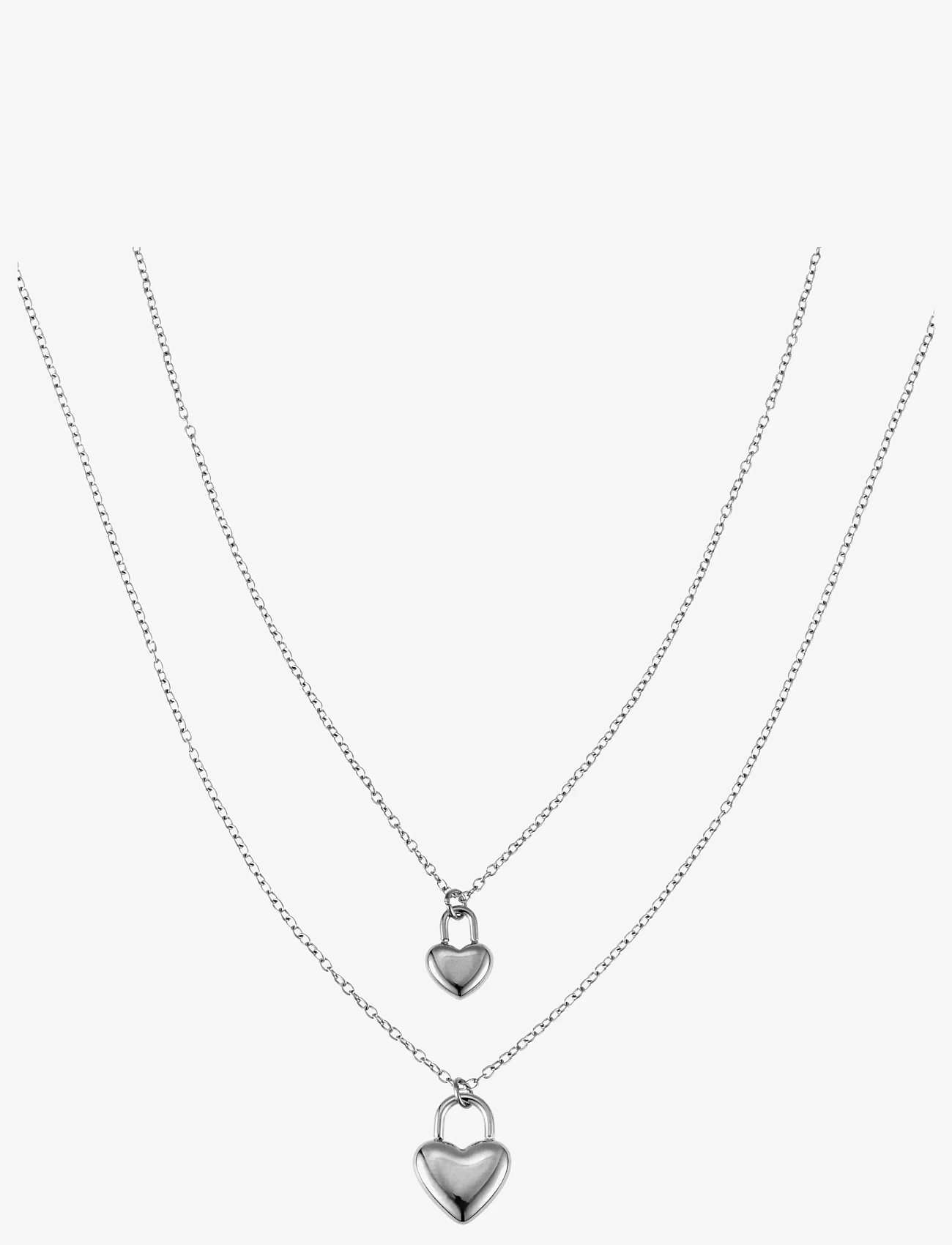 By Jolima - heart locker necklace - dainty necklaces - silver - 1